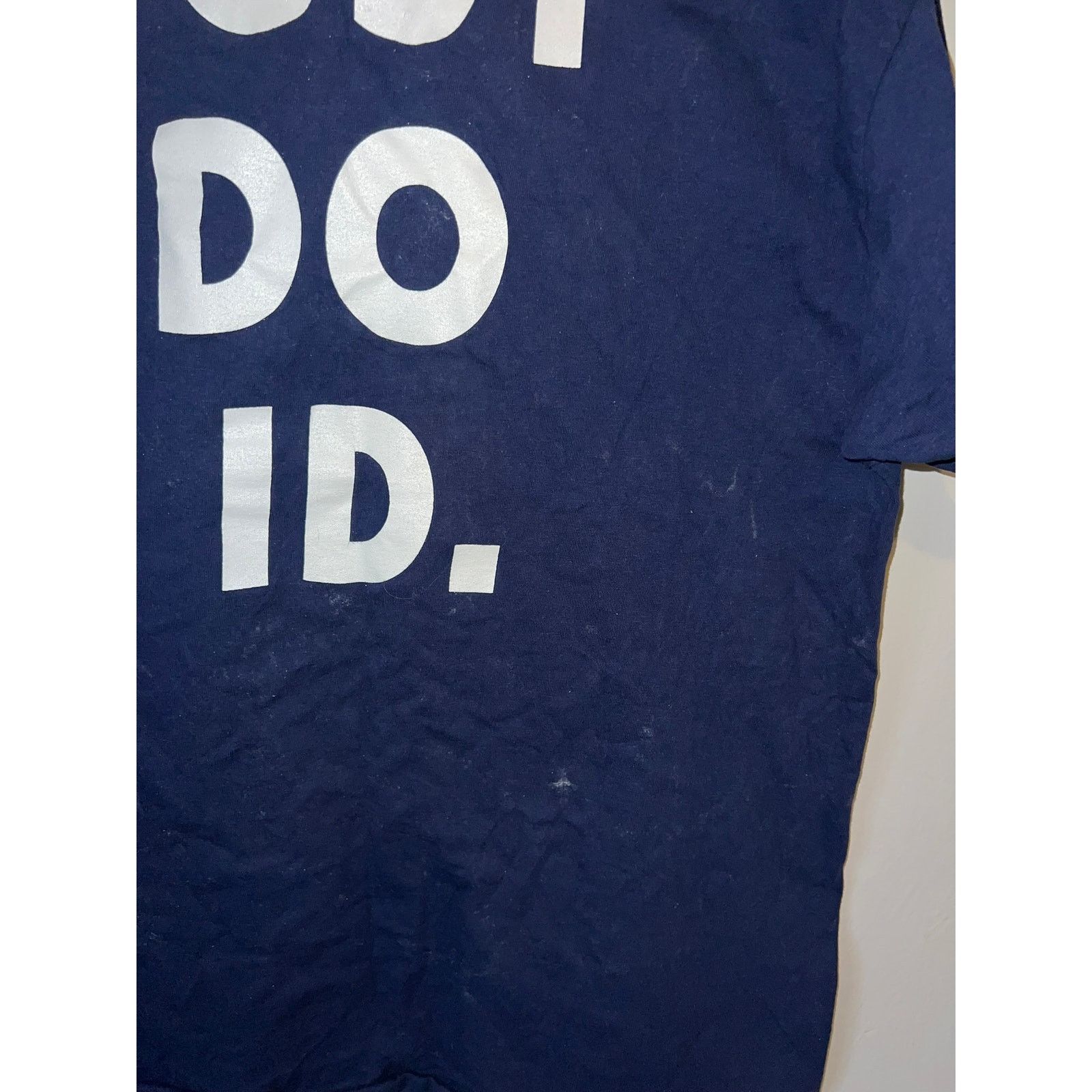 Hanes Vintage Psych Shirt Just Do Id Blue Graphic Tee VTG 90s XL Size US XL / EU 56 / 4 - 9 Thumbnail