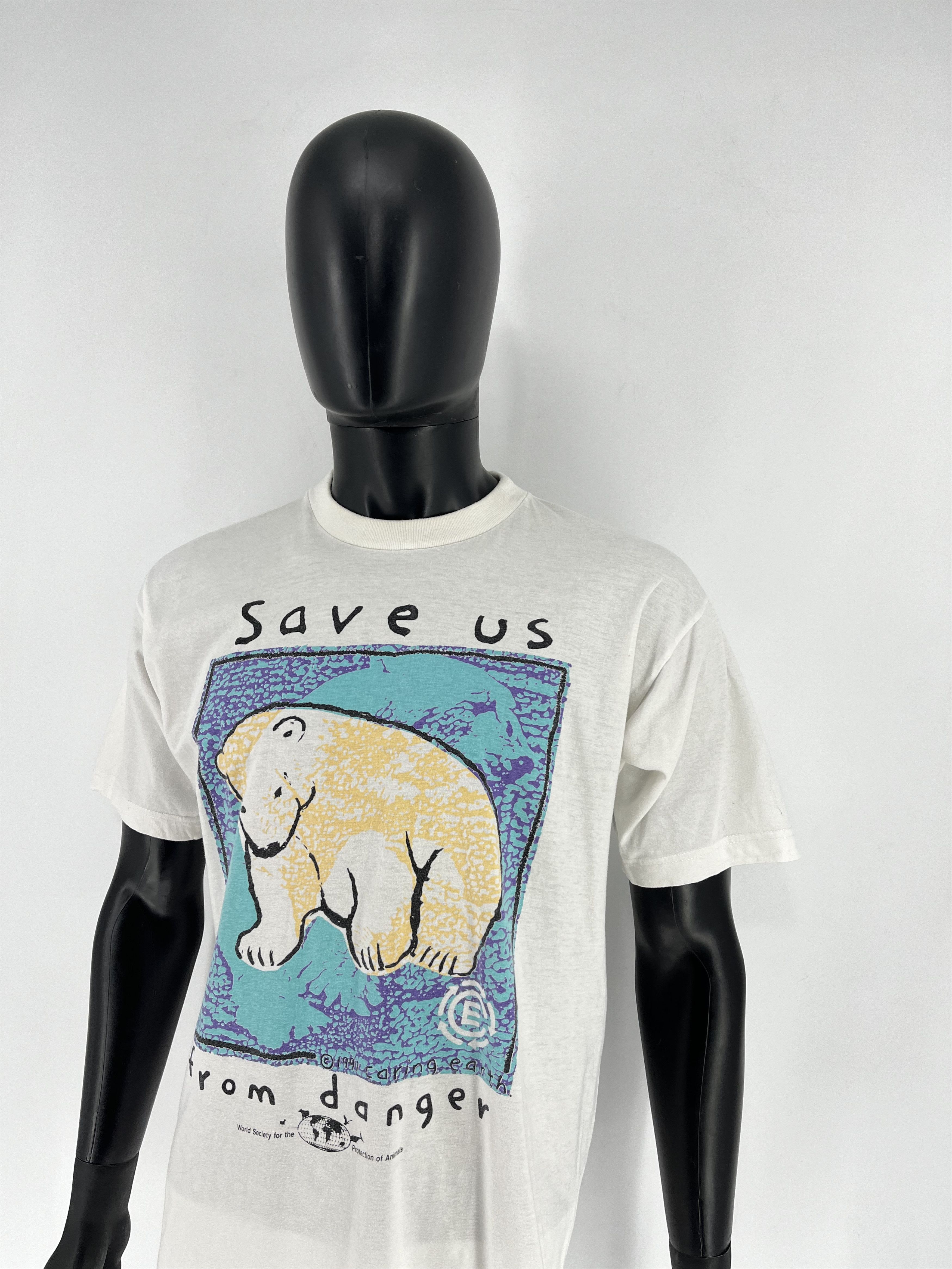 Vintage 90s Vintage Peta Shirt Size XL Vtg White Protection of Anima Size US XL / EU 56 / 4 - 4 Thumbnail