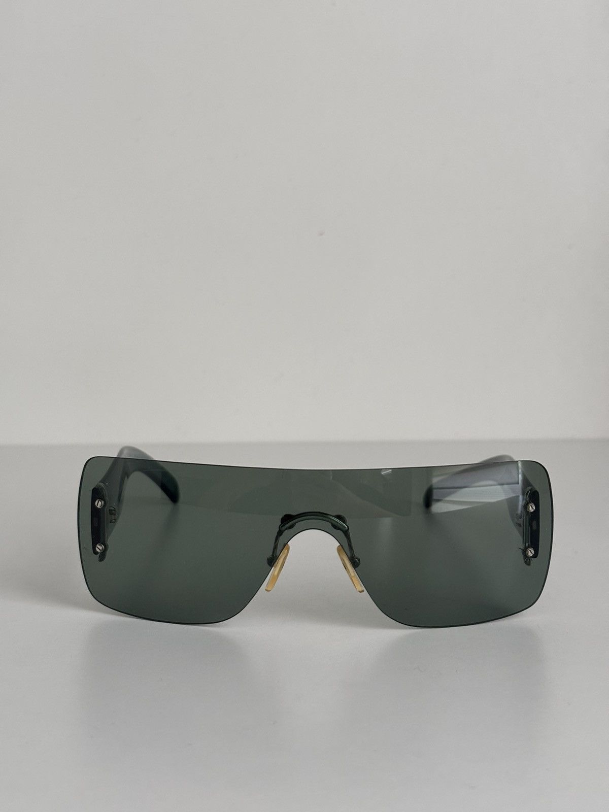 Gucci Gucci rimless sunglasses transparent green vintage luxury Size ONE SIZE - 3 Thumbnail