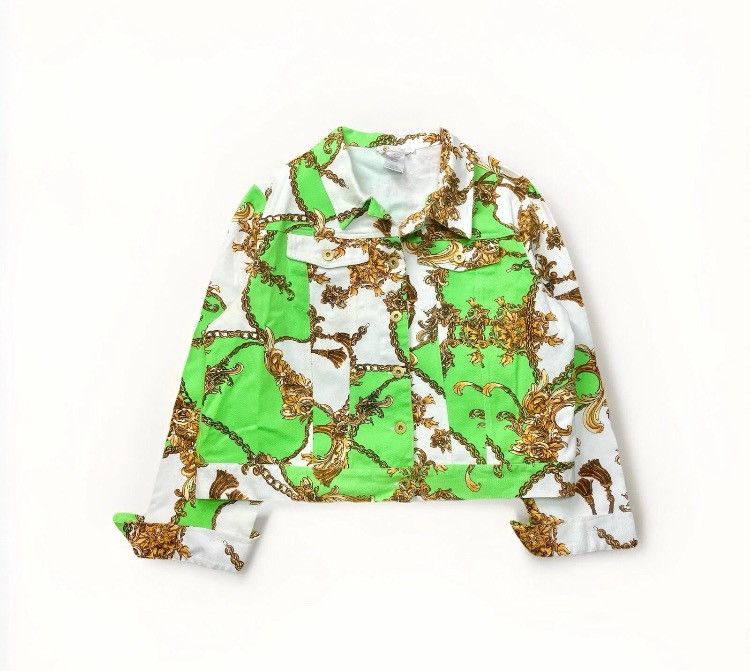 Designer Baroque Style Trucker Jacket Size US M / EU 48-50 / 2 - 1 Thumbnail
