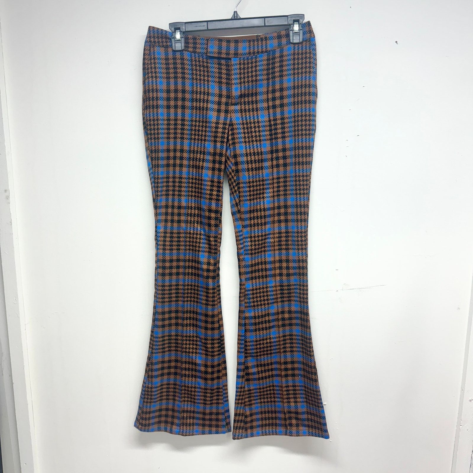 Other Future Collective Houndstooth Plaid High Rise Flare Pants 0 Size 25" / US 0 / IT 36 - 2 Thumbnail