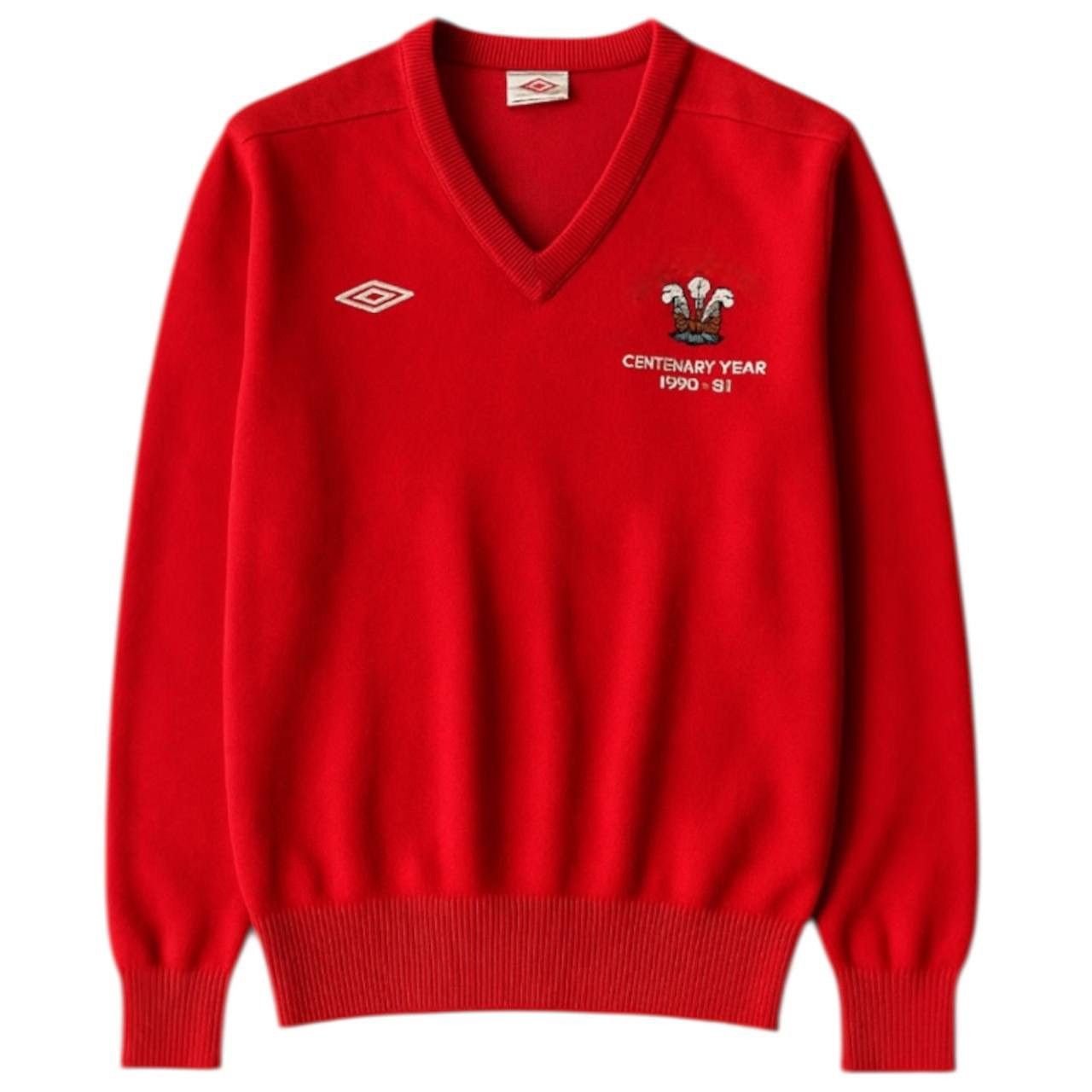 Umbro 1980/81 RARE WALES TEAM RUGBY UNION WOOL JUMPER SWEATER SZ M Size US M / EU 48-50 / 2 - 1 Thumbnail