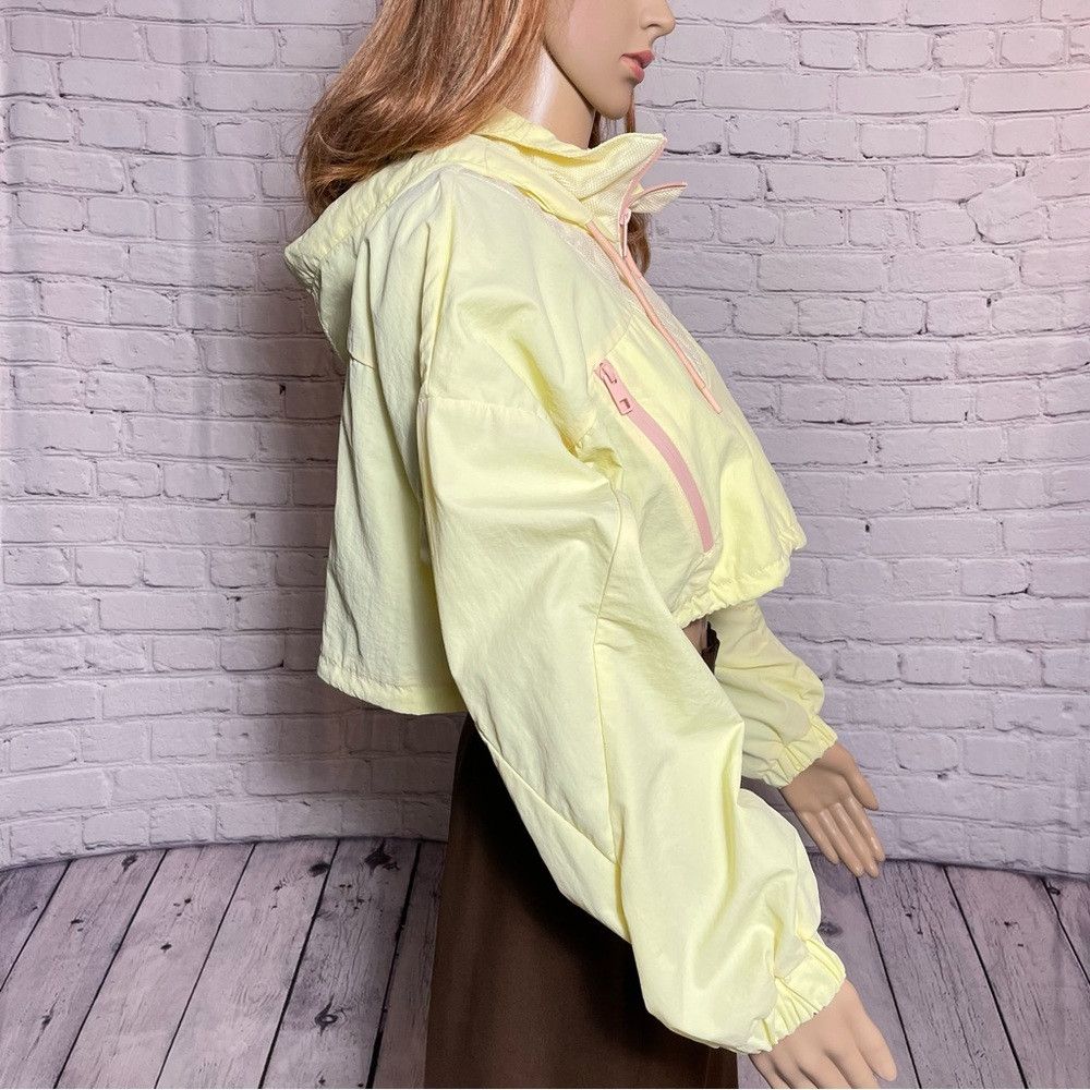 Zara NWT New Zara Yellow Cropped Jacket Windbreaker Size M Size M / US 6-8 / IT 42-44 - 4 Thumbnail
