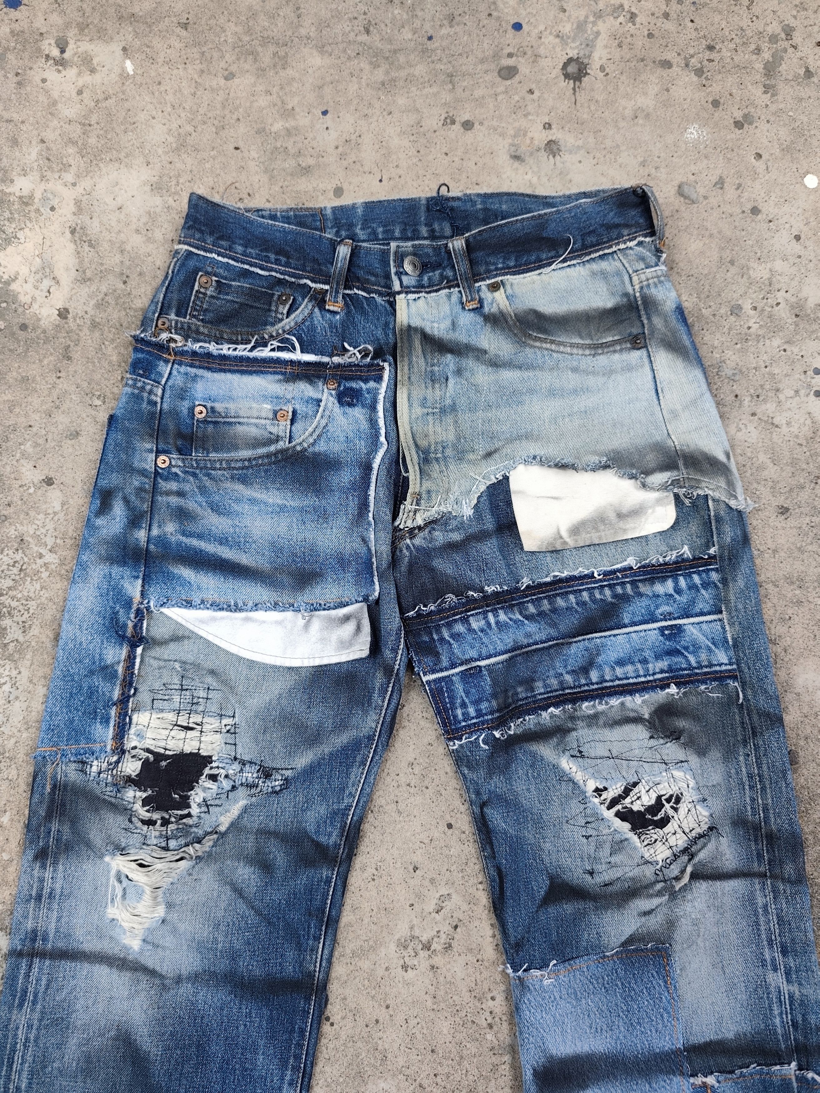 Comme des Garcons Homme Plus Comme des Garcons Homme AD1997 Patchwork Levi's Denim Pants Size US 30 / EU 46 - 7 Thumbnail