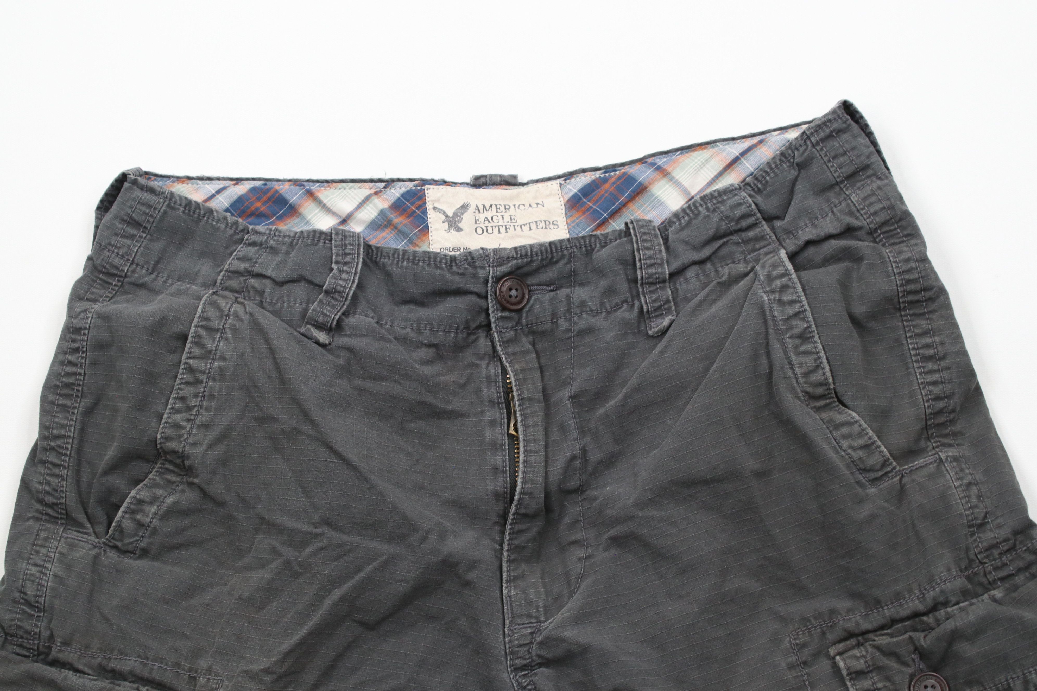 American Eagle Outfitters × Vintage Vintage Y2K American Eagle Outfitters Ripstop Cargo Shorts Size US 34 / EU 50 - 2 Thumbnail