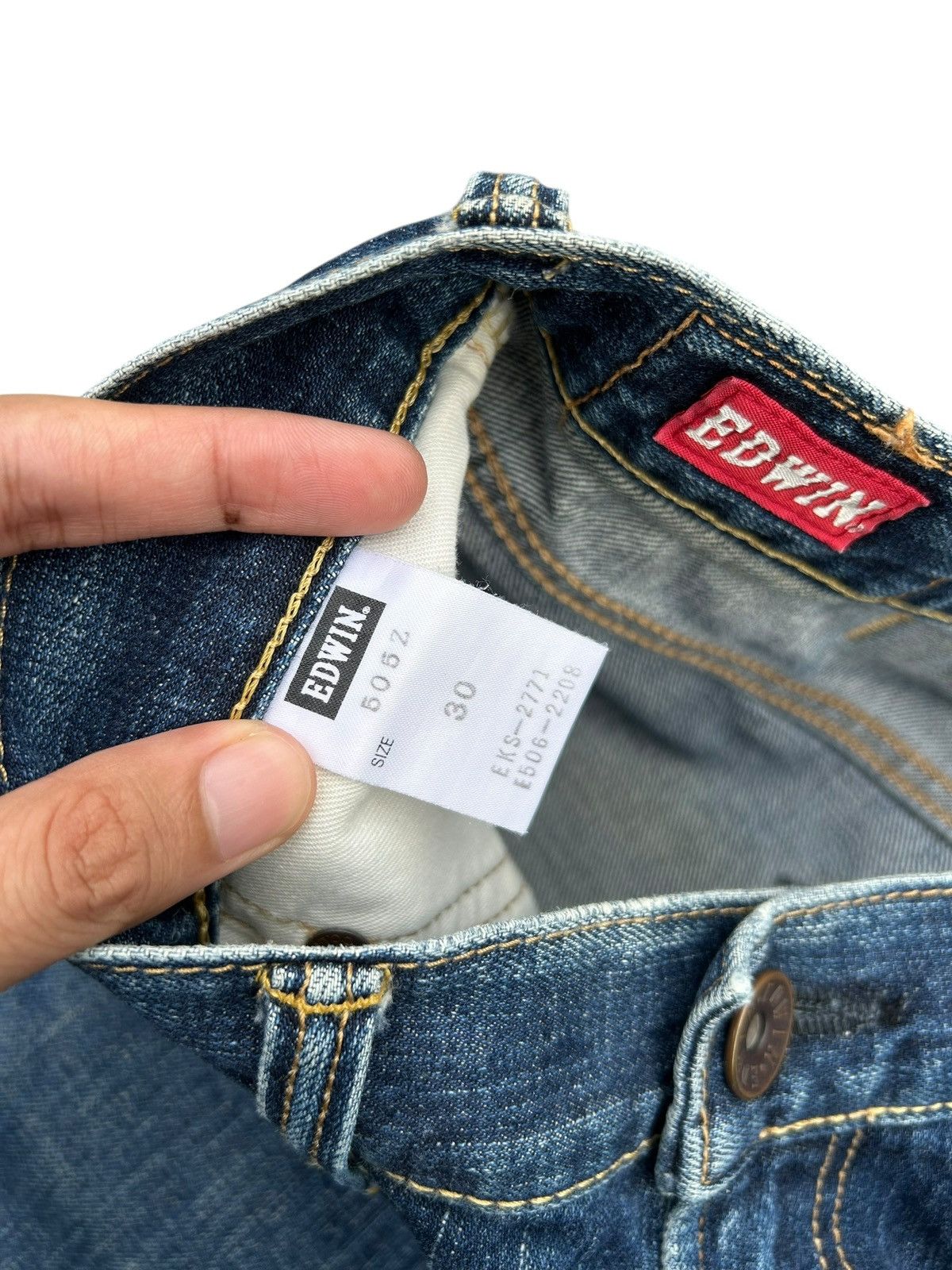 Kapital VINTAGE EDWIN 505Z SELVEDGE BUCKLE BACK DENIM JEANS Size US 32 / EU 48 - 8 Thumbnail