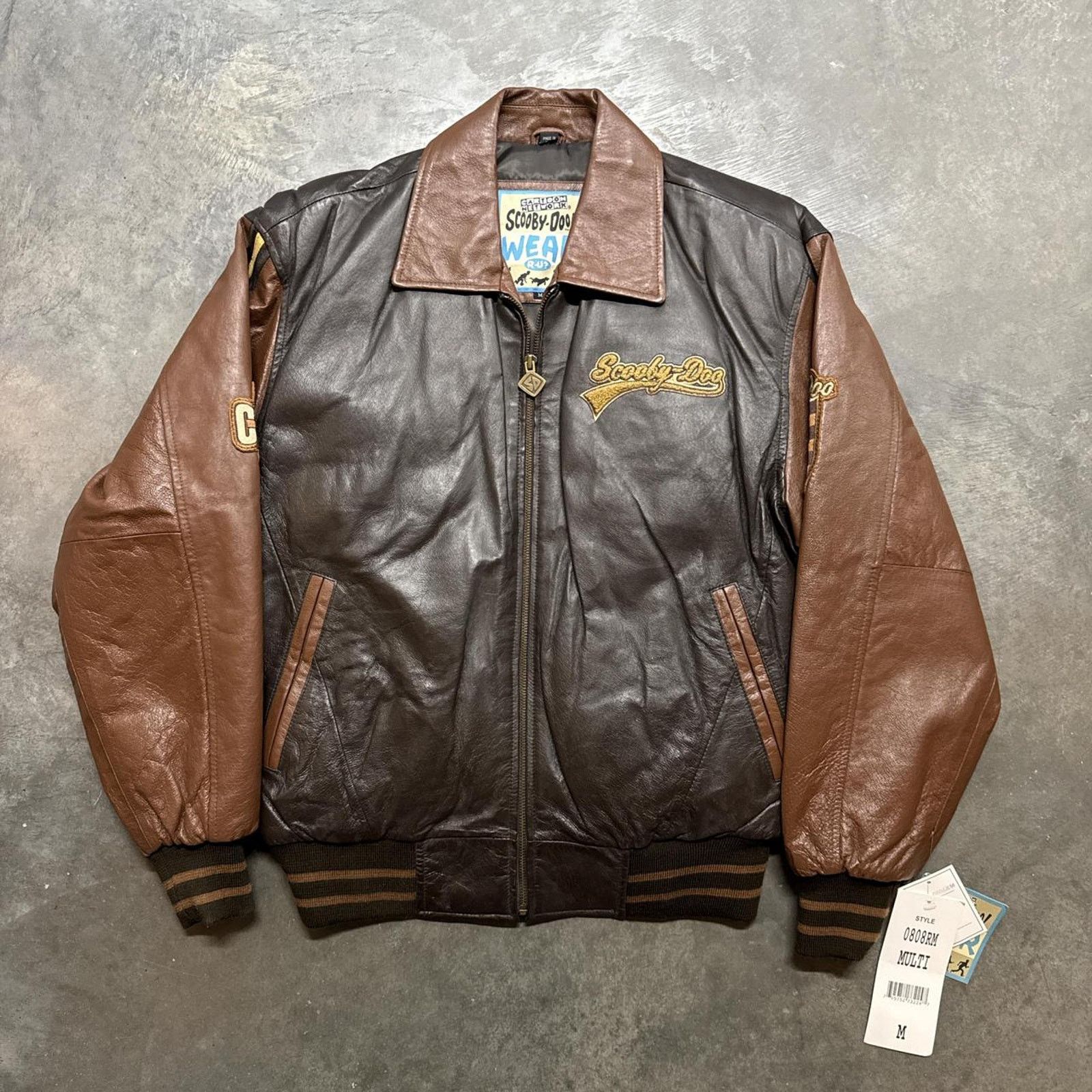 Cartoon Network × Vintage Vintage 90s NWT Scooby Doo Cartoon Network Leather Jacket Size US M / EU 48-50 / 2 - 5 Thumbnail