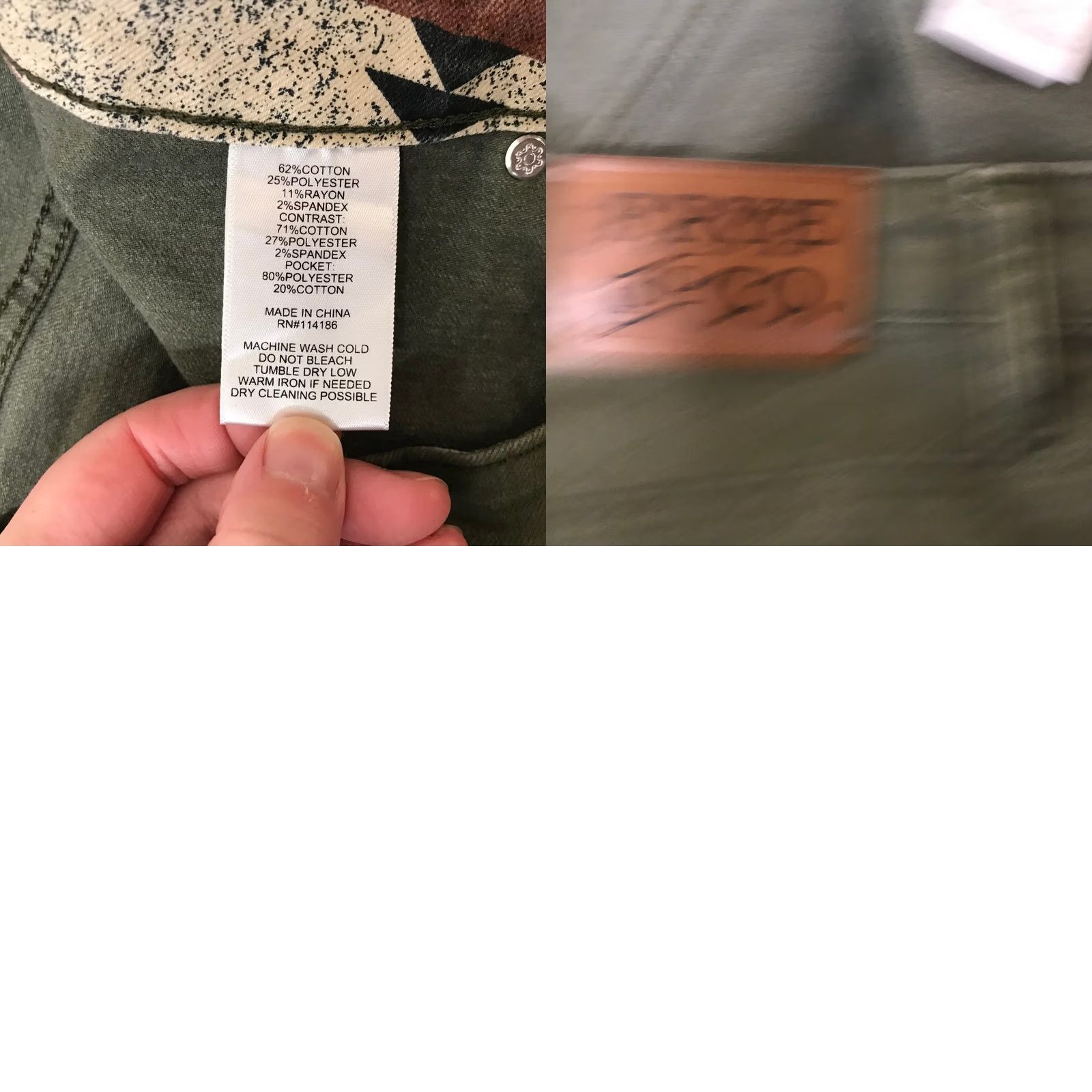 Frye FRYE AND CO. Women's Olive Green Utility Jeans Button Fly Cropped Flare 12 Mens? Size 34" / US 12 / IT 48 - 8 Thumbnail