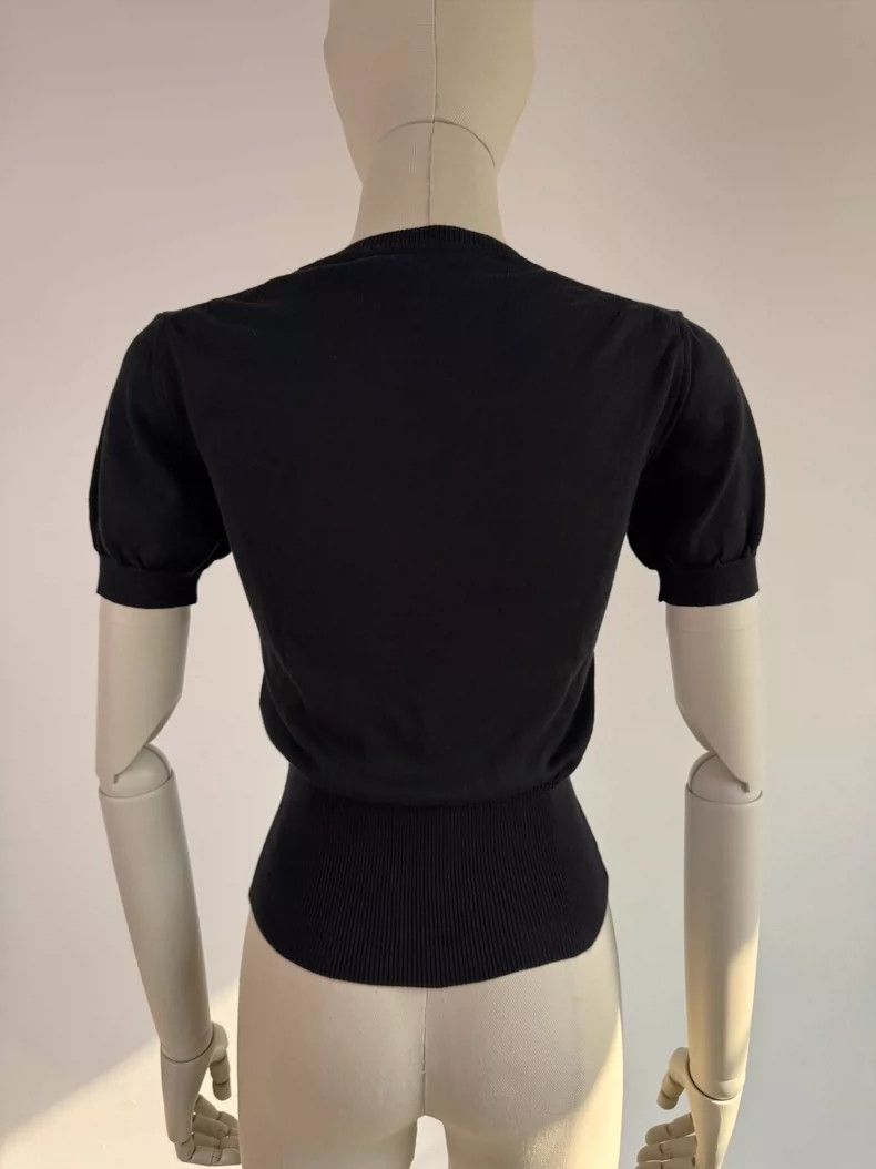 Vivienne Westwood Vivienne Westwood Black knit short-sleeved top Size S / US 4 / IT 40 - 5 Thumbnail