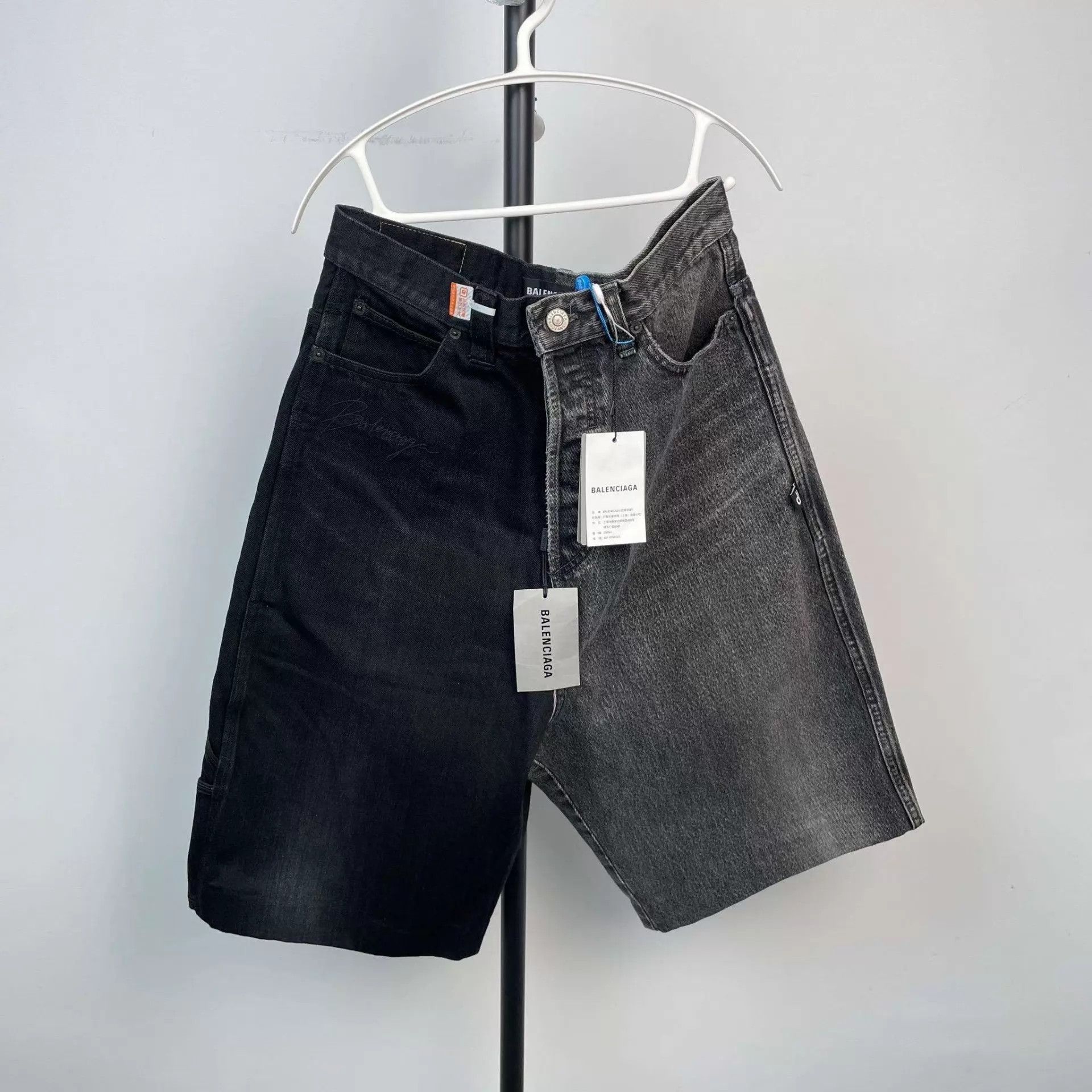 Balenciaga Balenciaga Cotton Linen Color Blocked Pants Size 30 Size US 30 / EU 46 - 1 Thumbnail