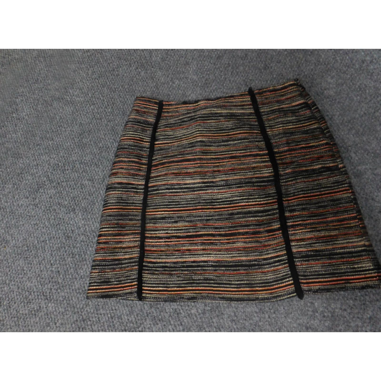 Loft Loft Skirt Womens 6 A-line Zip striped Multicolor Polyester Knit Short Zipper Casual Regular Skirt Womens Fashion Members Mens Girls Size 28" / US 6 / IT 42 - 2 Thumbnail