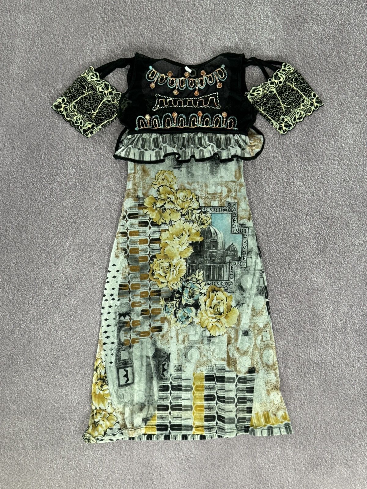 Japanese Brand Y2K Save The Queen Very Rare 00s Maxi Dress Size S / US 4 / IT 40 - 2 Thumbnail