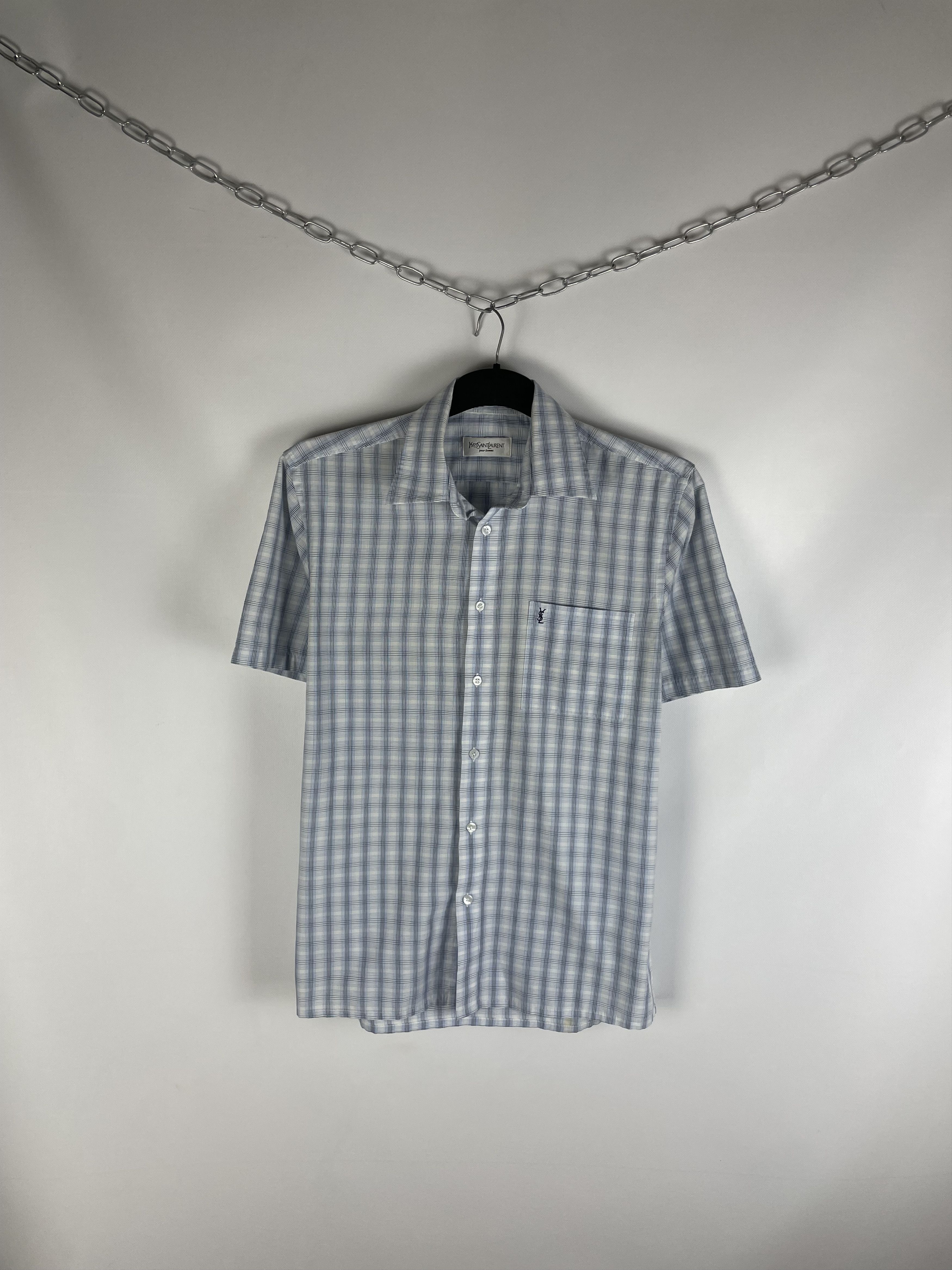 Vintage Vintage Yves Saint Laurent Ysl Pour Homme Shirt Size US M / EU 48-50 / 2 - 1 Thumbnail