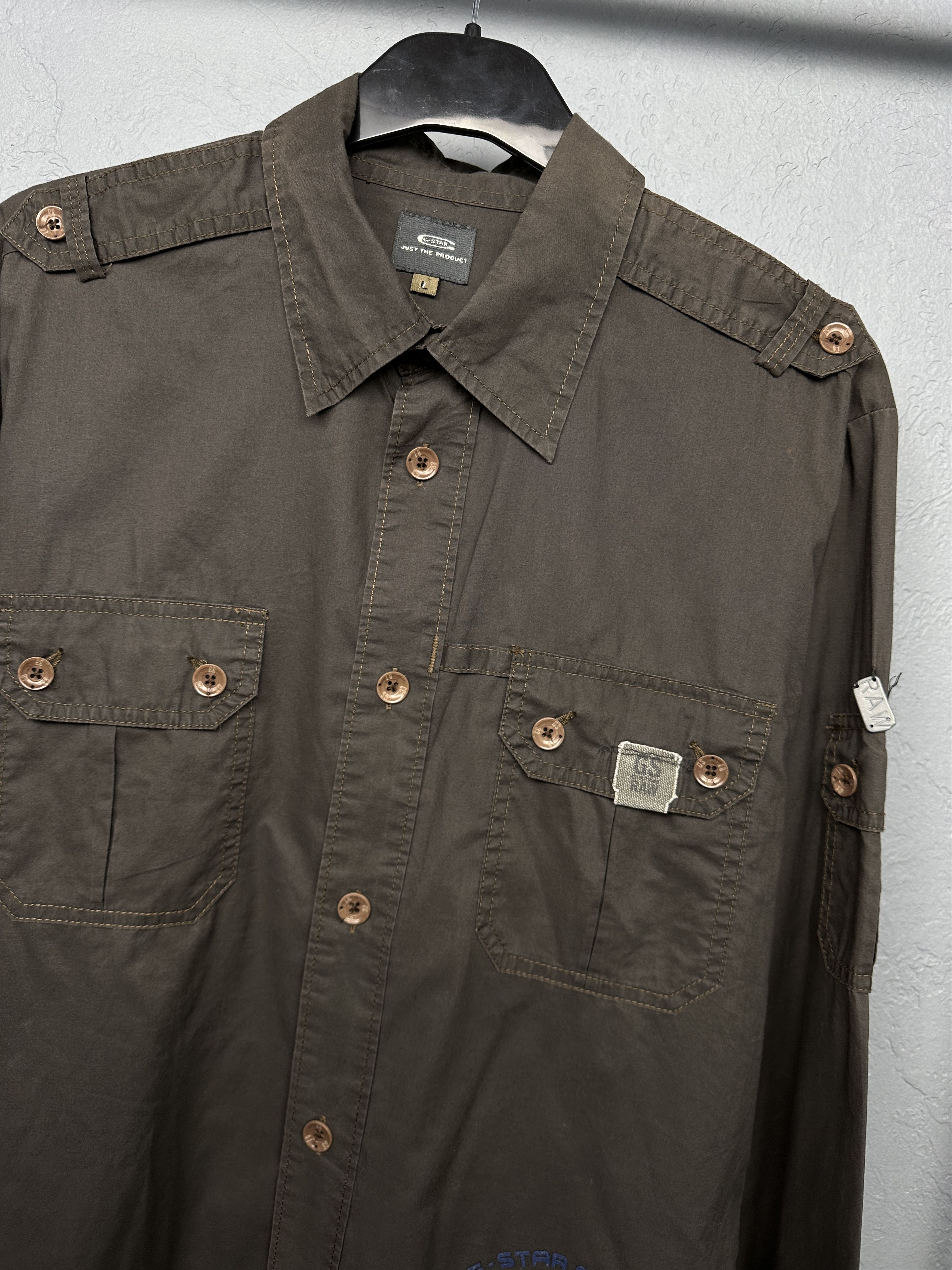 G-Star G Star Raw Vintage Mens Long Sleeve Shirt Size US L / EU 52-54 / 3 - 2 Thumbnail