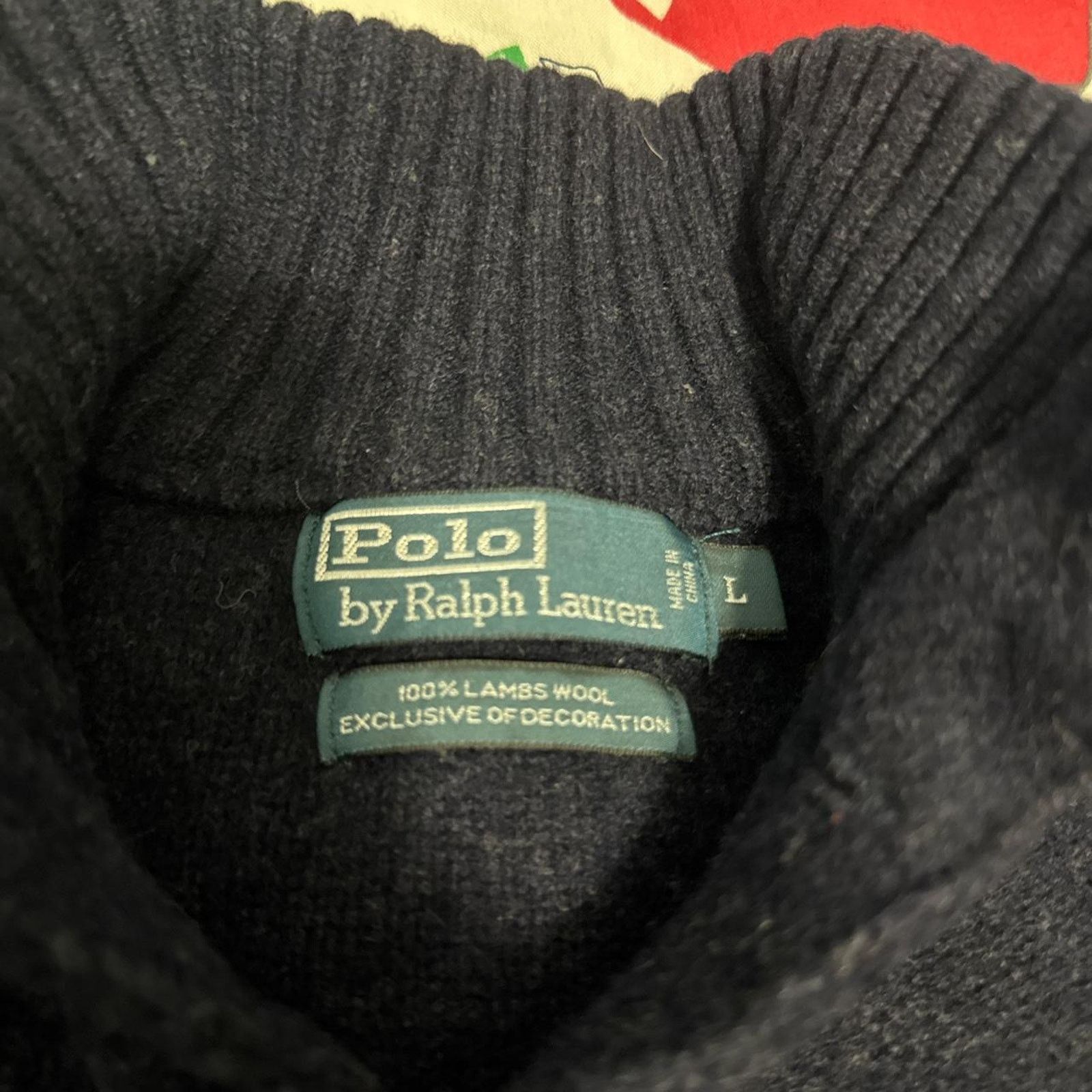 Polo Ralph Lauren × Vintage Vintage Polo Ralph Lauren Men's Knit Sweater Quarter Button Size US L / EU 52-54 / 3 - 7 Thumbnail