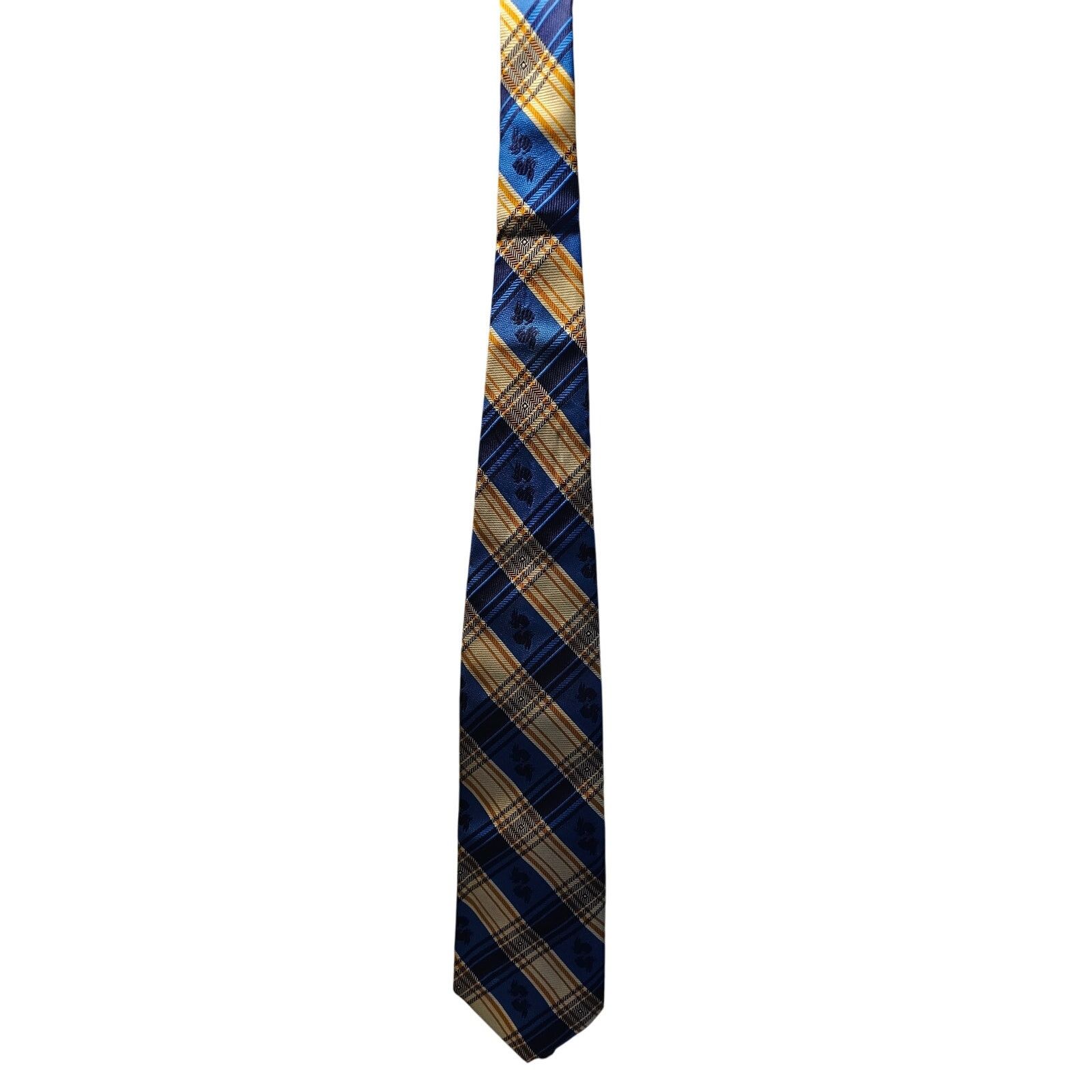 Other Vintage Men's Necktie - Blue/Orange w/Bunnies/Rabbits - 55" Size ONE SIZE - 1 Thumbnail