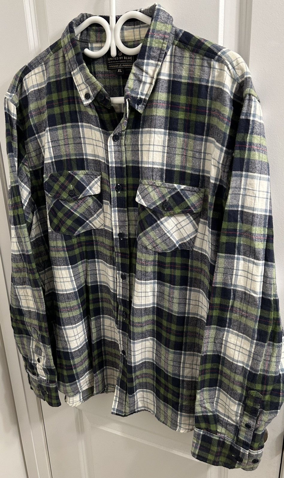 United By Blue United By Blue Men’s Green & Blue Plaid Button Up Shirt Size US XL / EU 56 / 4 - 4 Thumbnail