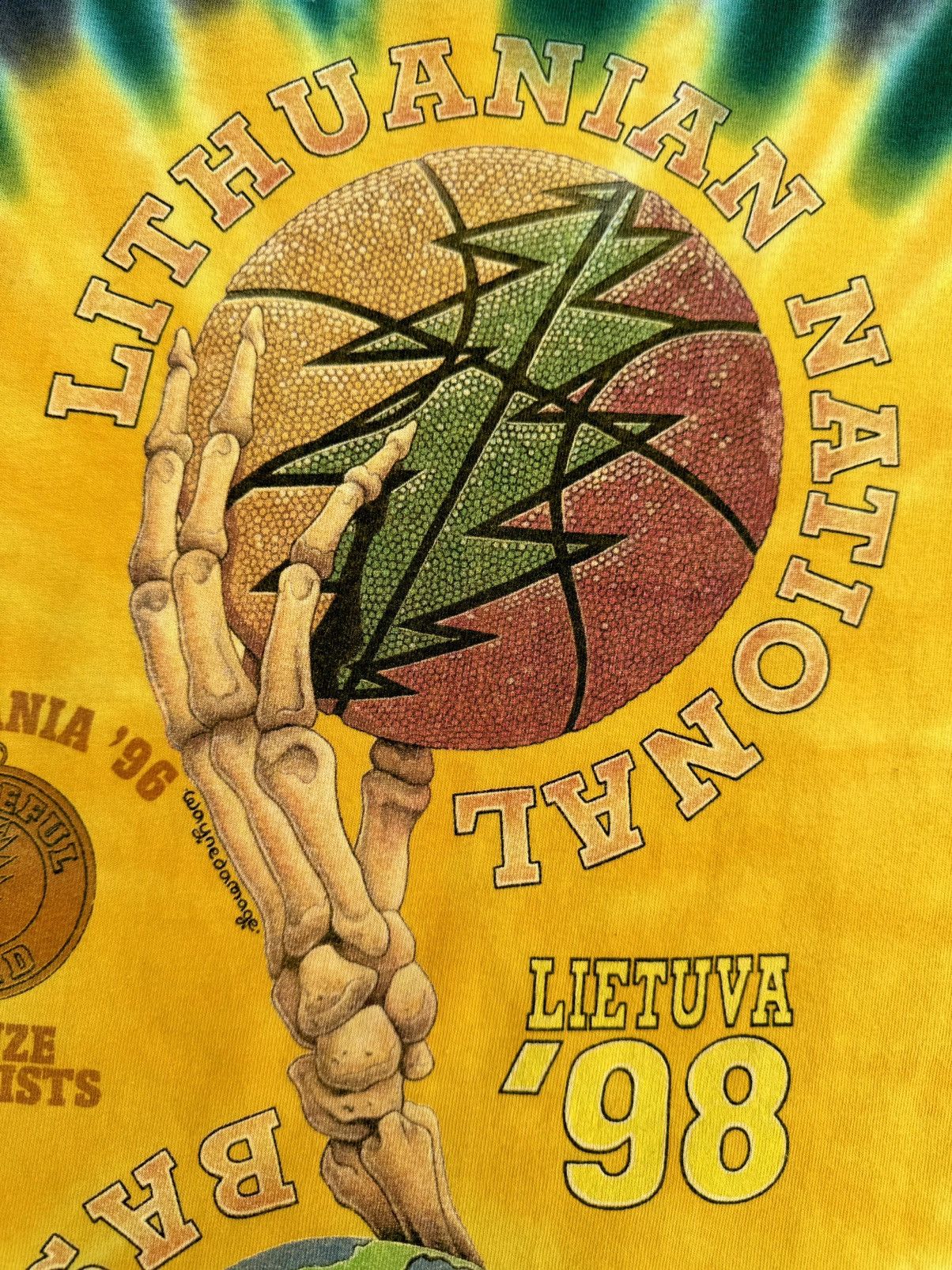 Grateful Dead × Liquid Blue × Vintage 1996 Grateful Dead Lithuania Vintage 90’s Band Tour T-Shirt Size US XL / EU 56 / 4 - 11 Thumbnail