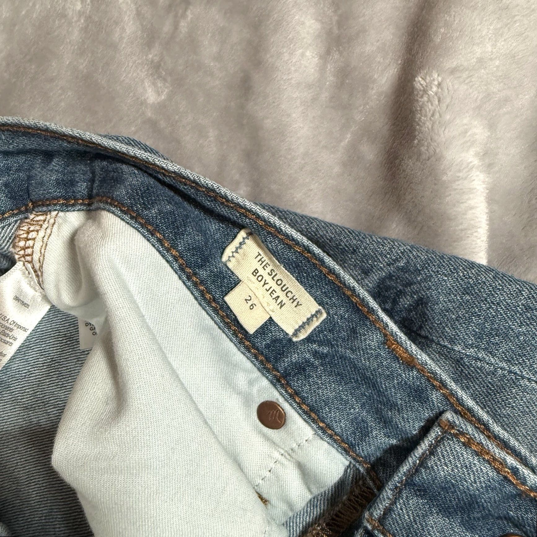Madewell Madewell The Slouchy Jeans Womens 26 Regular Blue Denim USA Made 5-Pocket Fits 30x30 Size 26" / US 2 / IT 38 - 3 Thumbnail