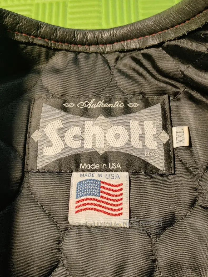 Schott Schott Black and red color-blocked motorcycle leather jack Size US XXL / EU 58 / 5 - 3 Thumbnail