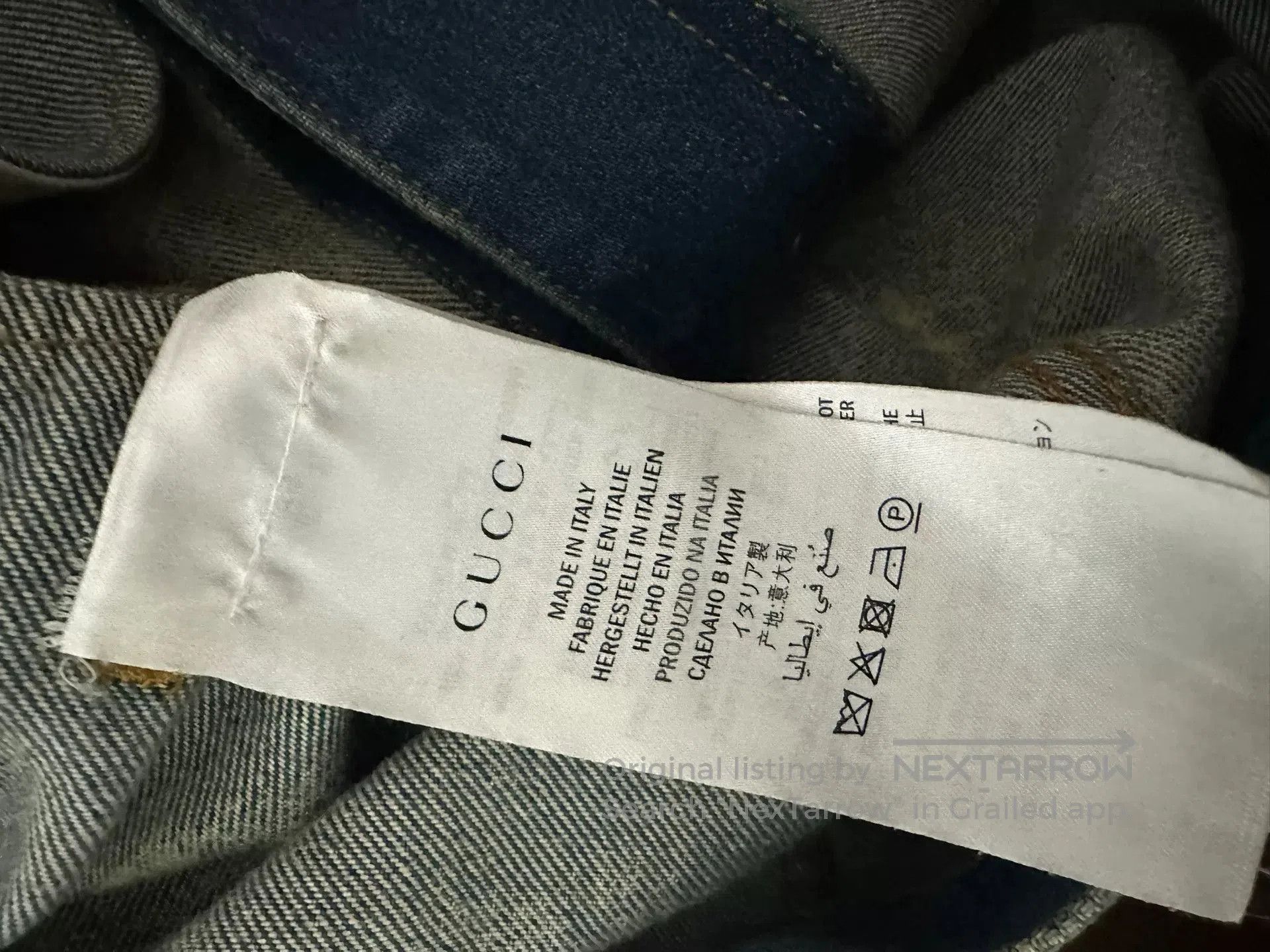 Gucci punk denim jacket with studs and tie. Size US M / EU 48-50 / 2 - 4 Thumbnail
