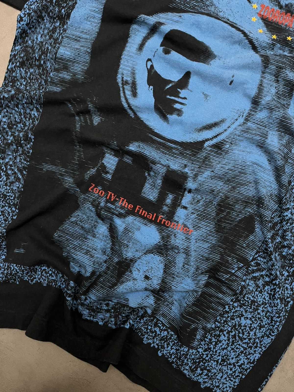 Band Tees U2 ZOOROPA '93 TOUR ZOO TV THE FINAL FRONTIER AOP TEE Size US XL / EU 56 / 4 - 3 Thumbnail