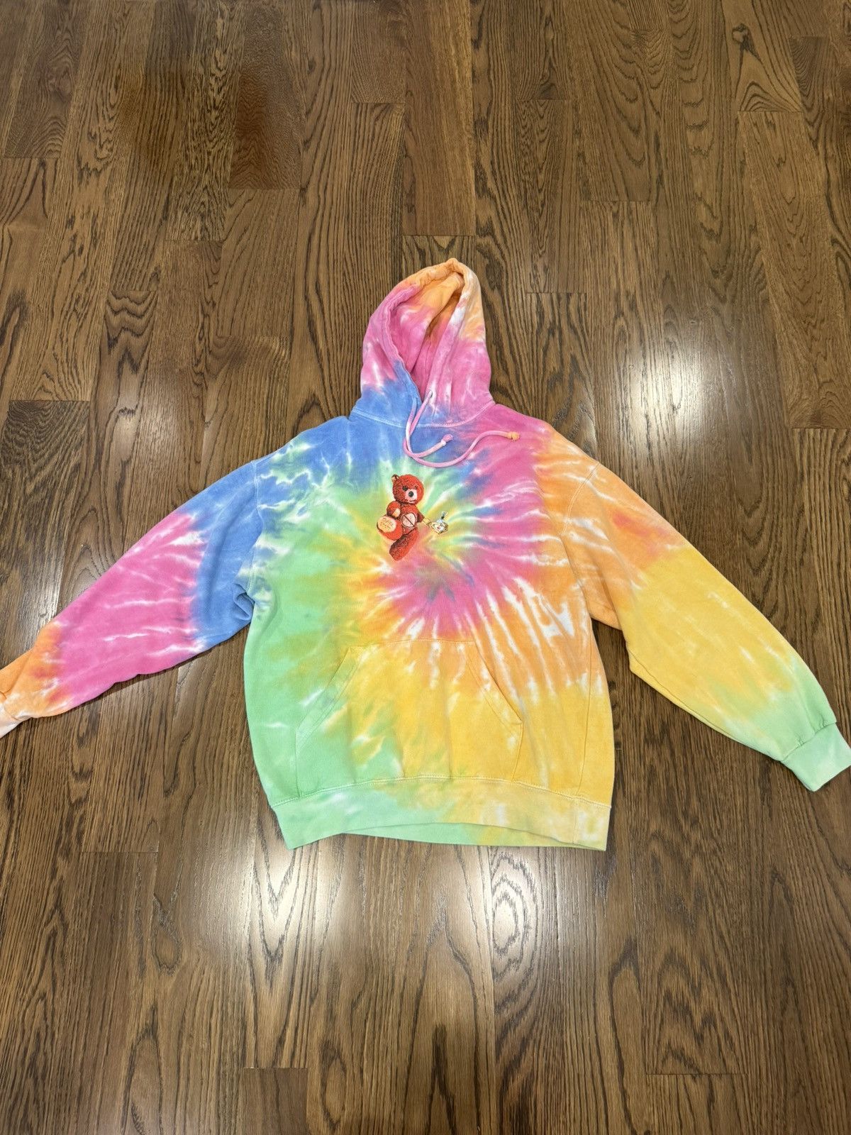 Travis Scott Astroworld Tie Dye Teddy Bear Hoodie Size US M / EU 48-50 / 2 - 1 Thumbnail