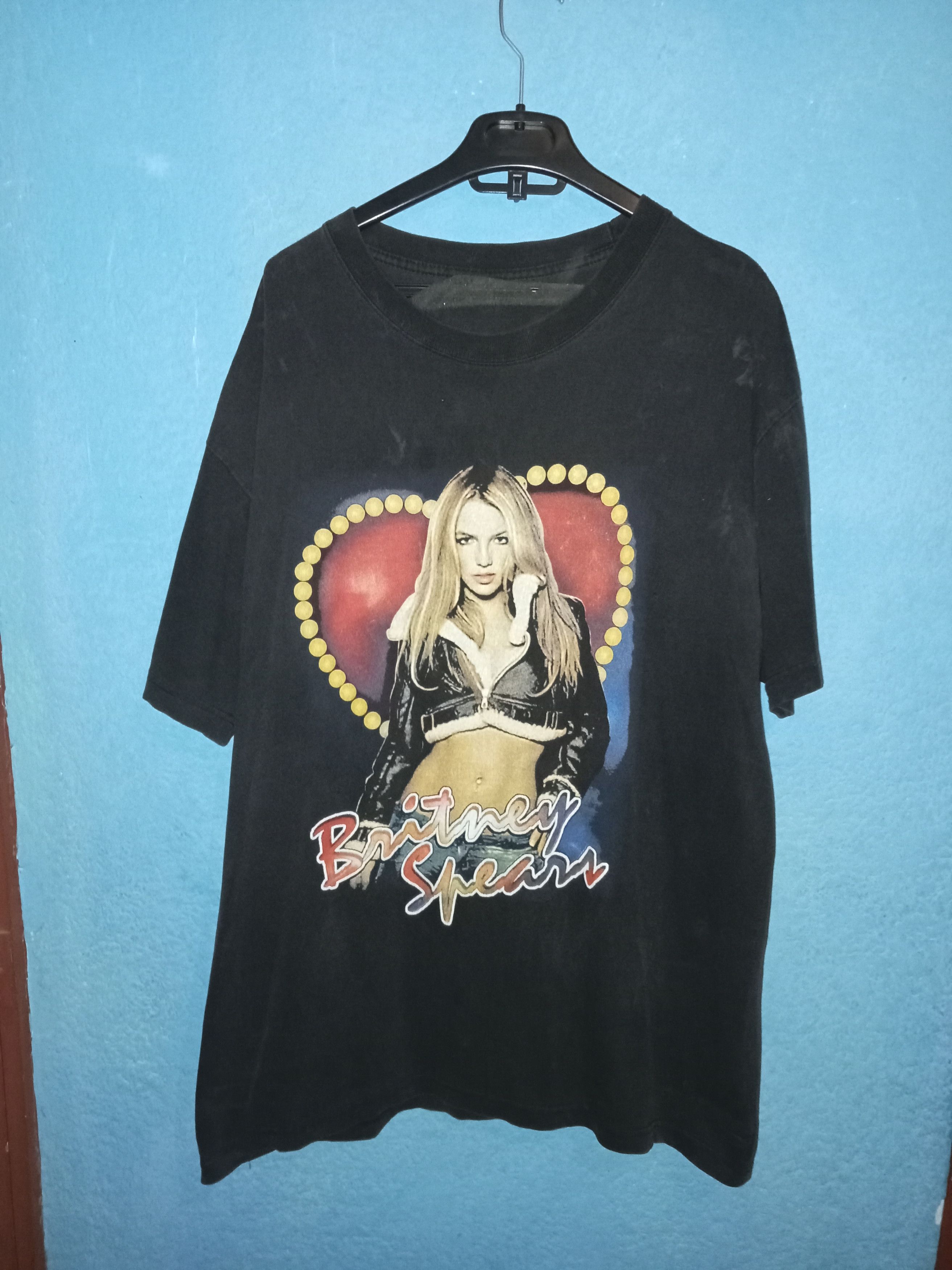 image of Band Tees x Rap Tees Vintage 2004 Britney Spears The Onyx Hotel Tour Rap Tee in Black (Size XL)