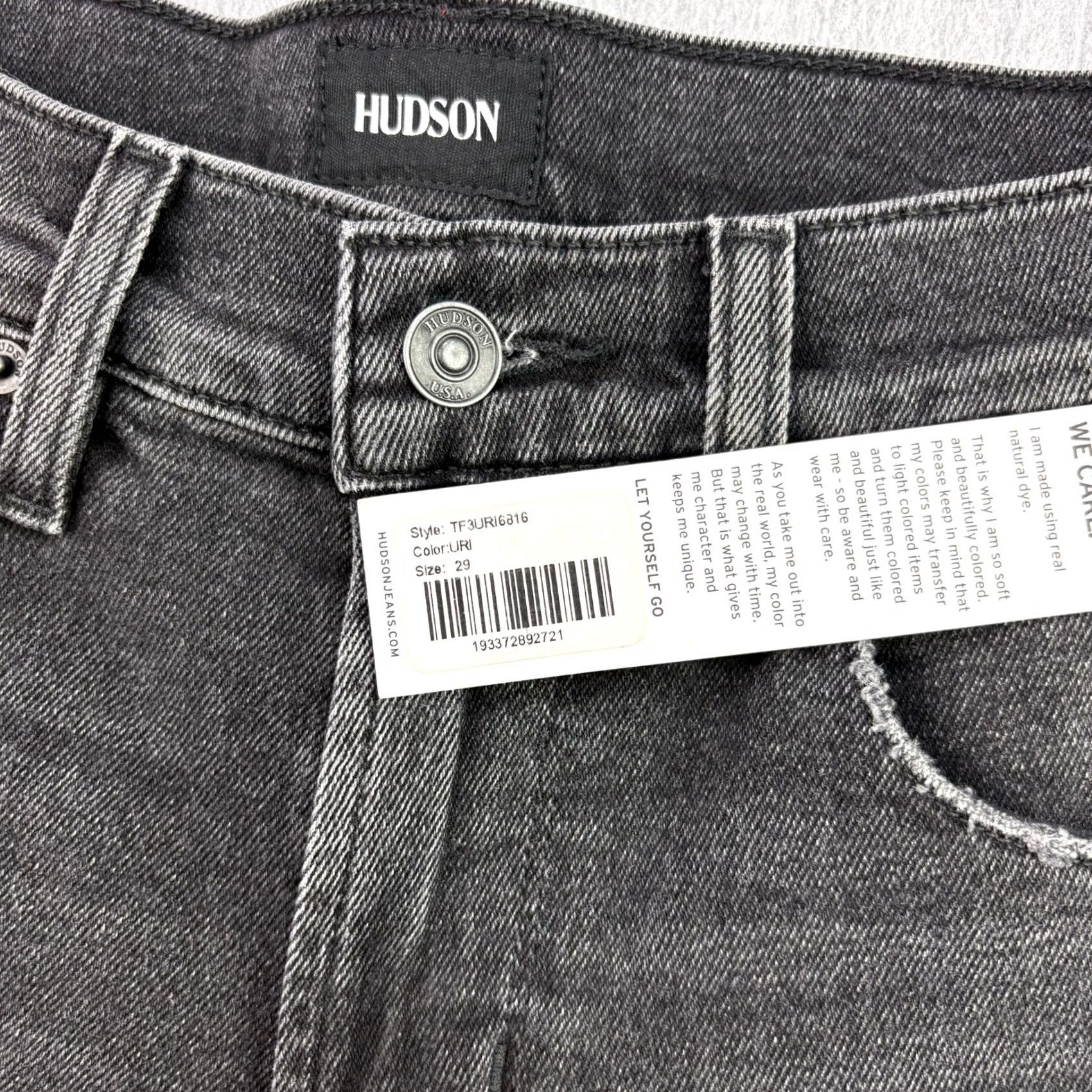 Hudson Hudson Jeans Mens 29x33 Black Ethan Biker Skinny Distressed Denim Stretch NEW Jeans Mens 29 33 Black Denim Distressed Stretch Skinny Biker Hudson Size US 29 - 4 Thumbnail