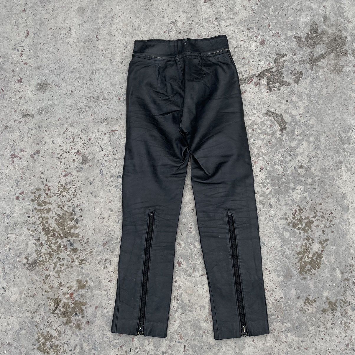 Vintage Vintage Moto Pants 28 Real Leather Y2K 90s USA Size 32" / US 10 / IT 46 - 2 Thumbnail