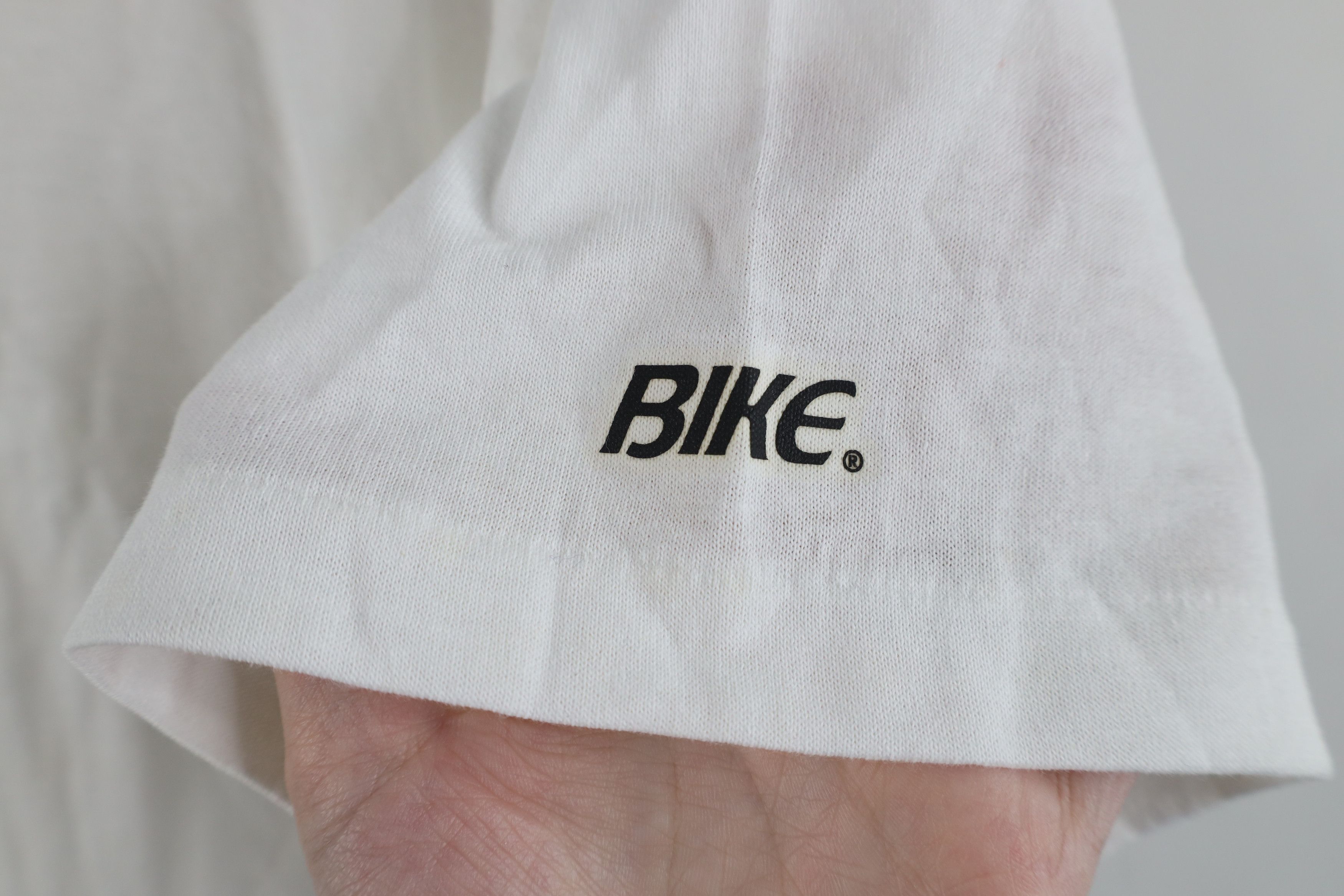 Vintage Deadstock Vintage 80s 90s Bike Henley T-Shirt White USA Size US L / EU 52-54 / 3 - 4 Thumbnail