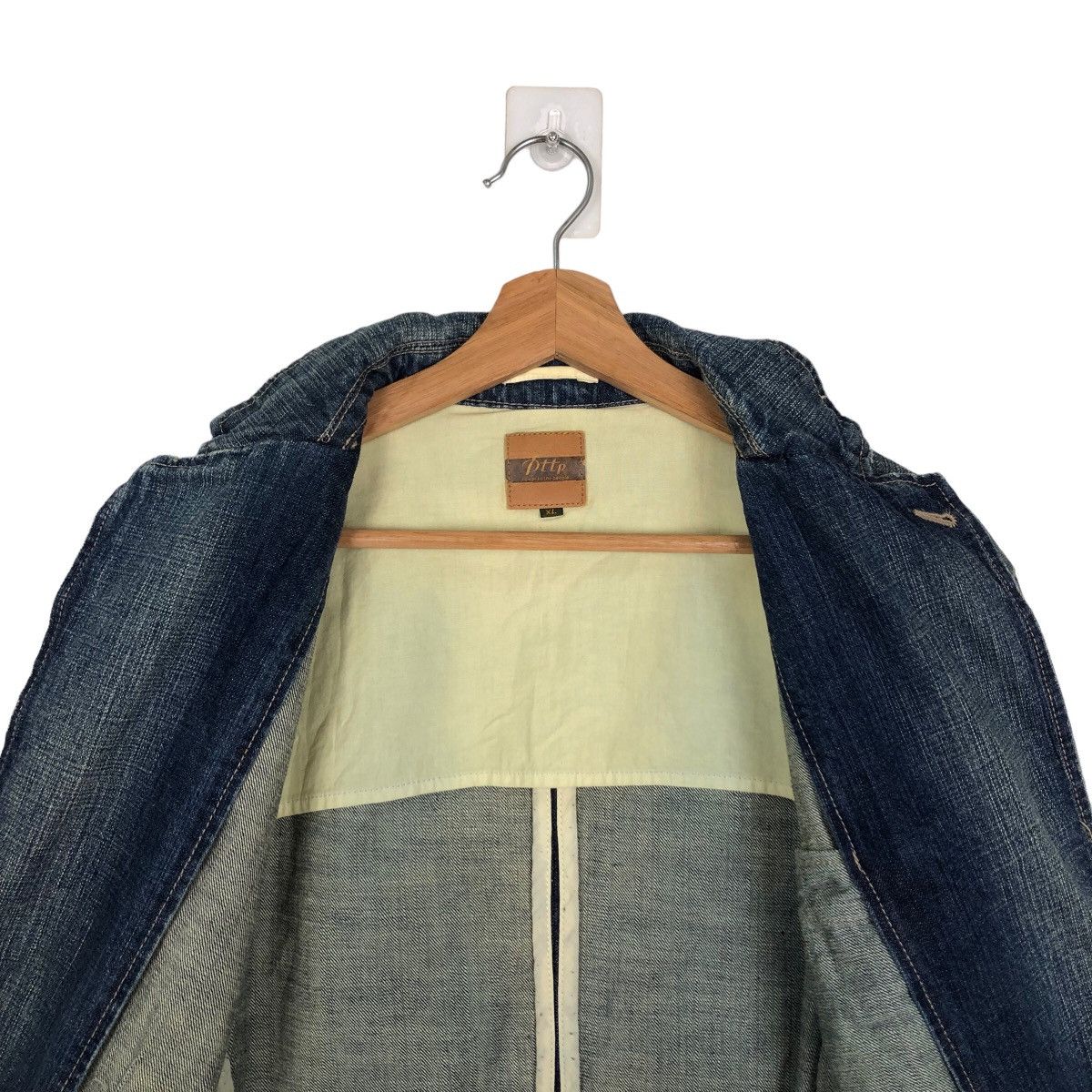 Issey Miyake 🔥90’s VINTAGE HIKORY CHORE DENIM JACKET PTPL JAPAN Size XL / US 12-14 / IT 48-50 - 10 Thumbnail