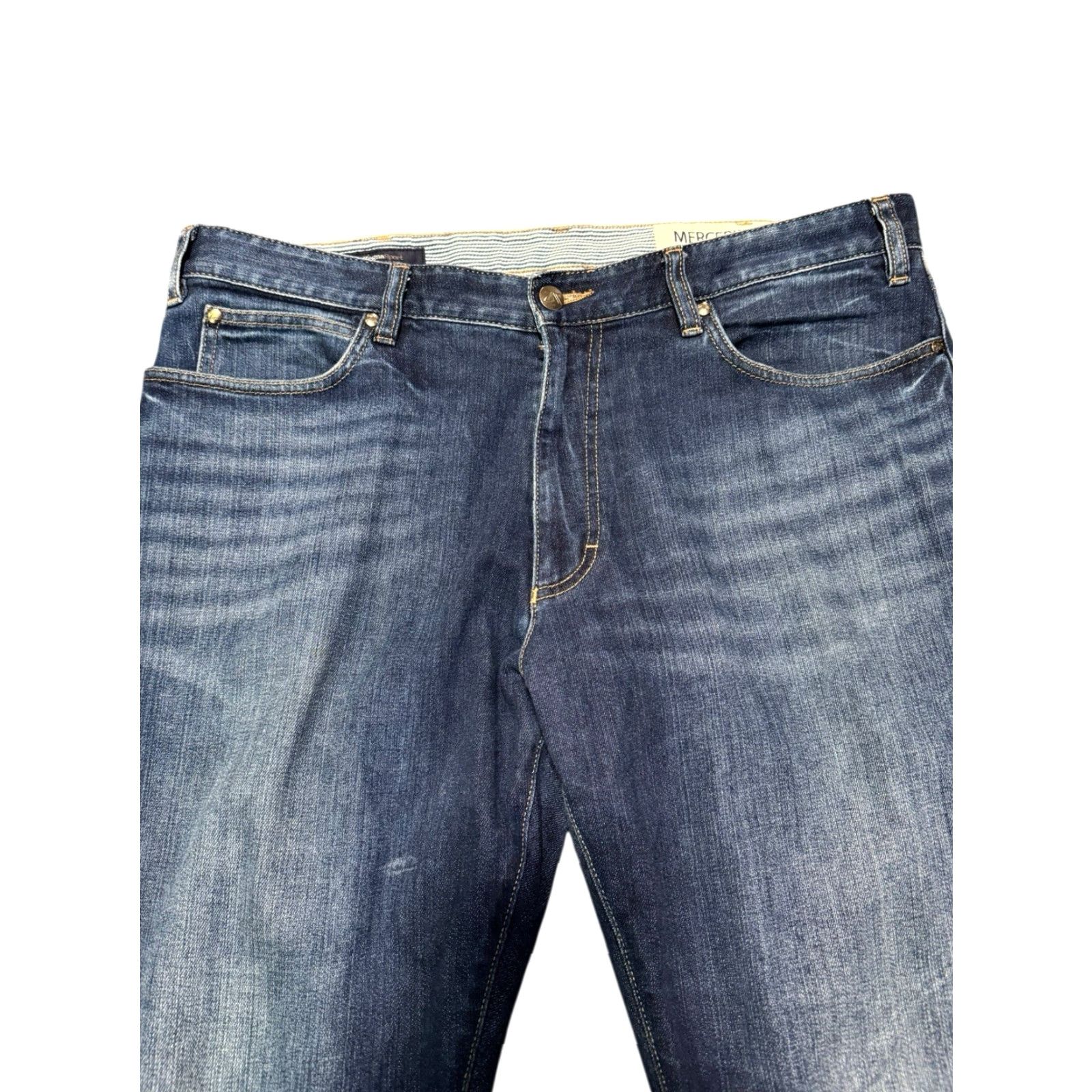Ermenegildo Zegna ZEGNA SPORT Jeans Men Regular W38 L32 Mercerized Denim 9.5oz Blue 5-Pocket Button Zip Transported Logo Vintage No Size US 36 / EU 52 - 5 Thumbnail