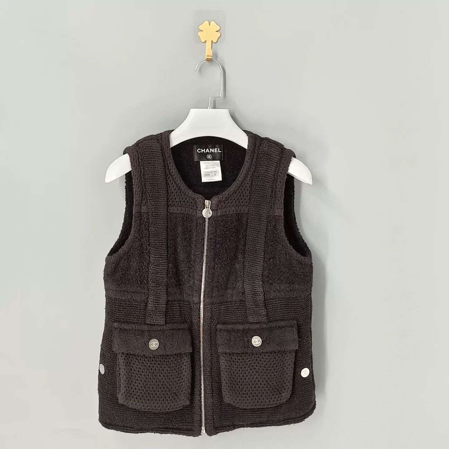 Chanel Chanel Classic Logo Black Vest Size S / US 4 / IT 40 - 1 Thumbnail