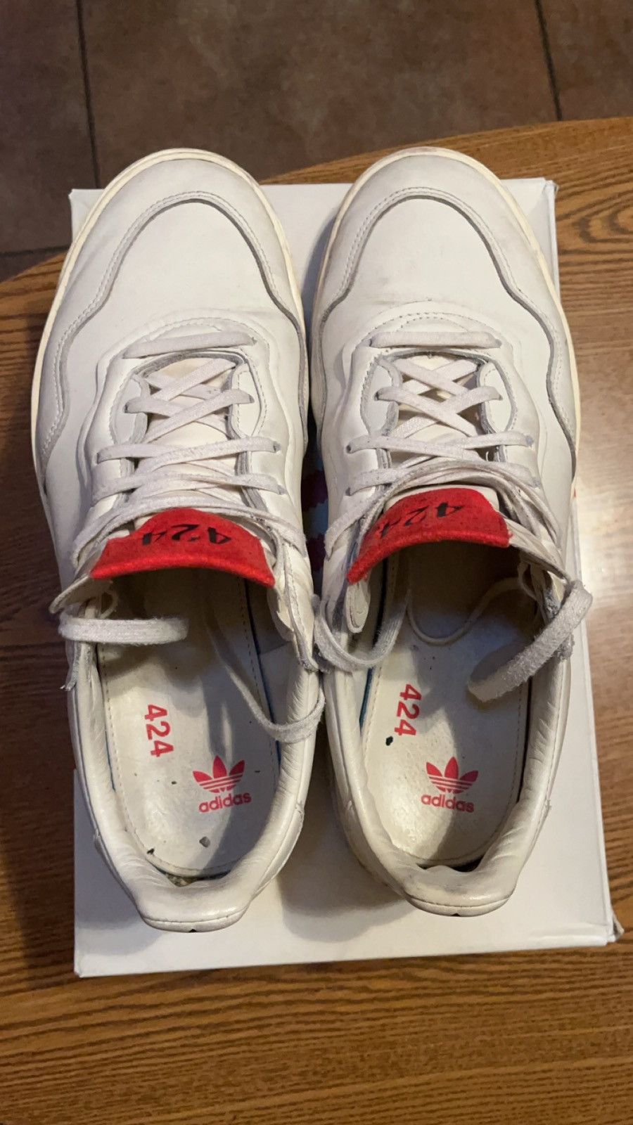 424 × Adidas 424 Off-White adidas Originals Edition SC Premiere Sneakers Size US 12 / EU 45 - 2 Thumbnail