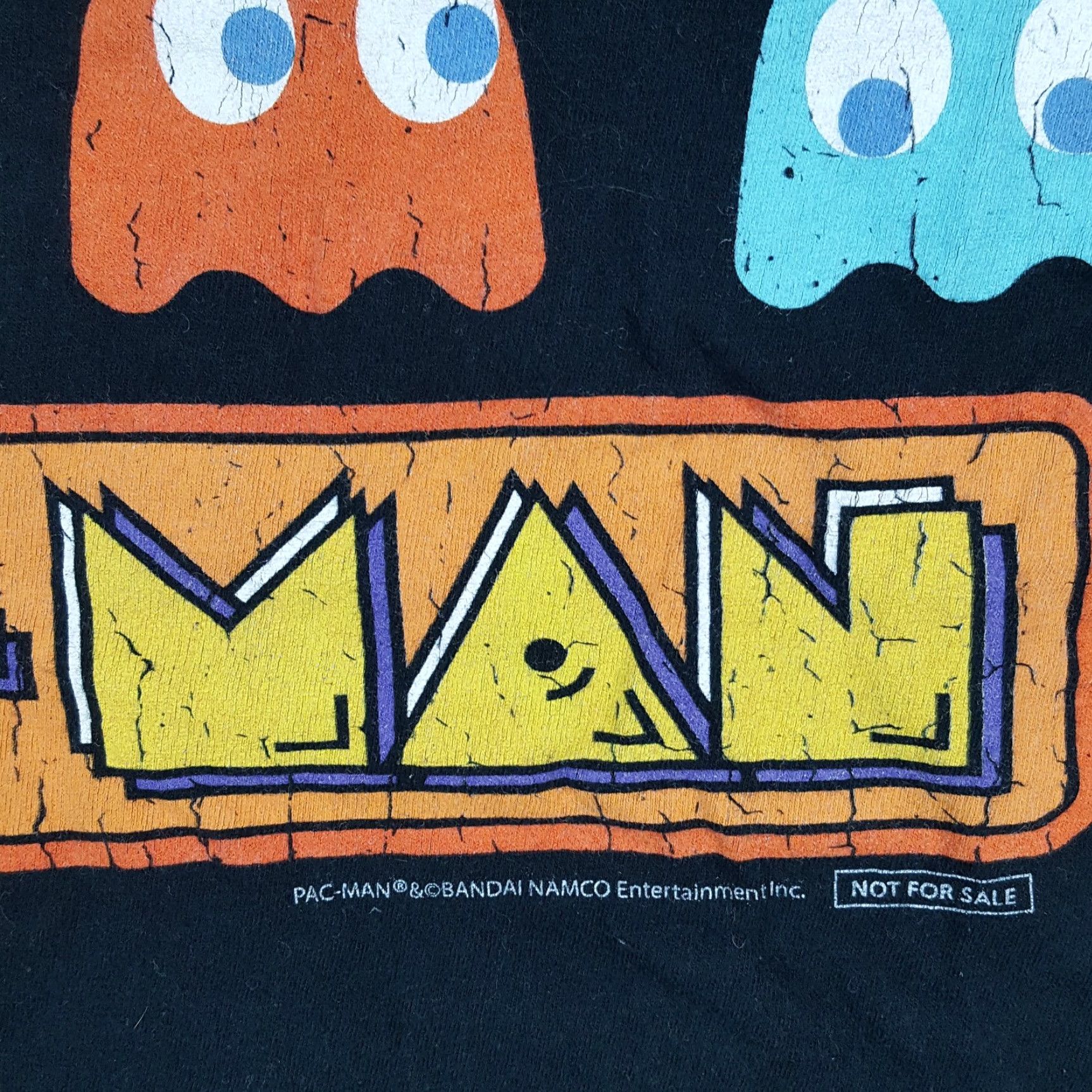Etro VINTAGE Bandai Pac-Man 90s Video Game T-Shirt Men’s Large Black Retro Size US L / EU 52-54 / 3 - 3 Thumbnail