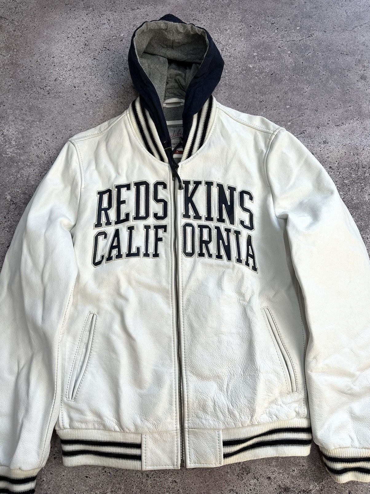 NFL × Vintage Vintage Redskins California Bomber Leather Jacket Varsity Size US XL / EU 56 / 4 - 21 Thumbnail