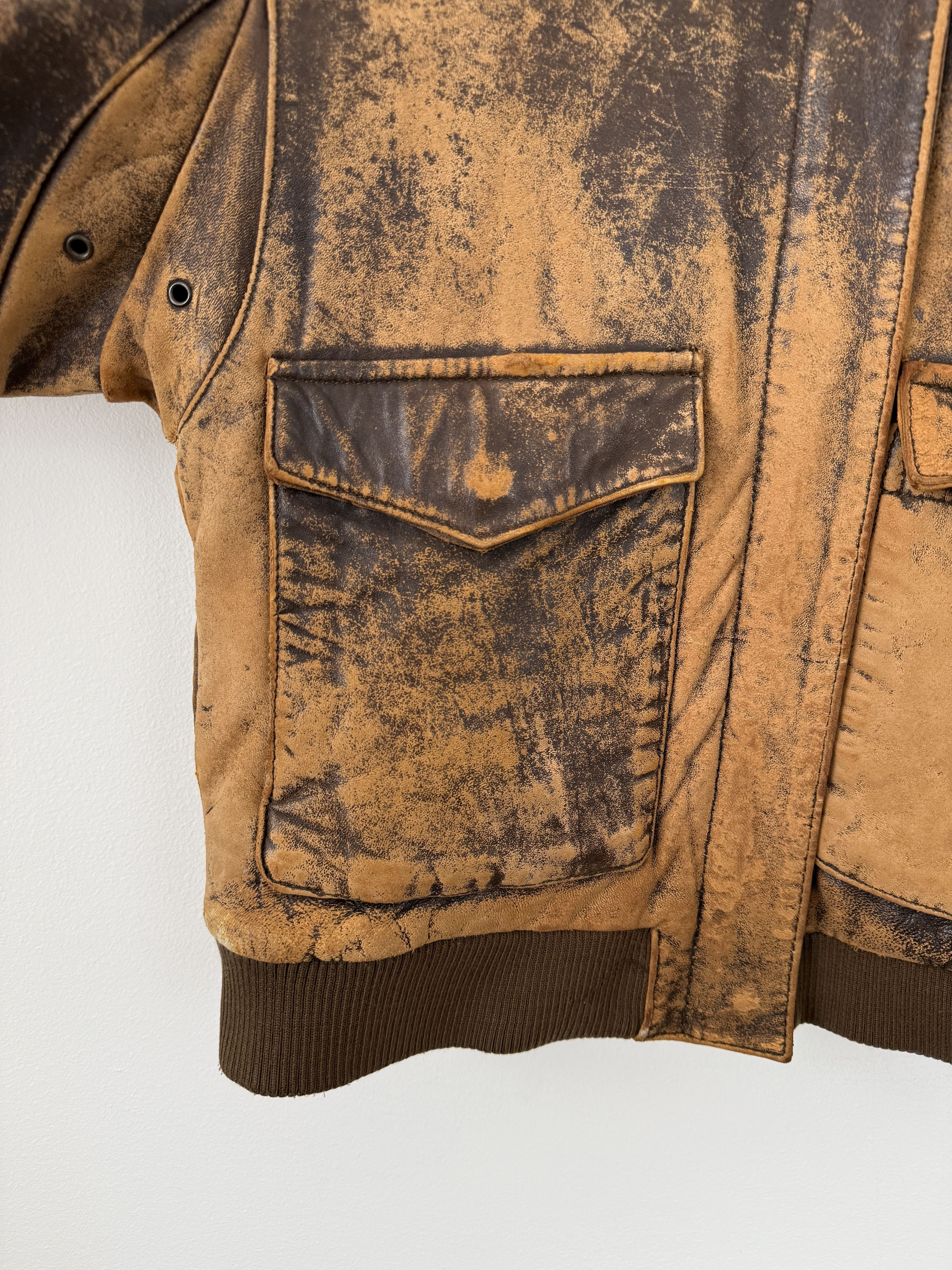 Vintage Leather Bomber Jacket Size US M / EU 48-50 / 2 - 10 Thumbnail