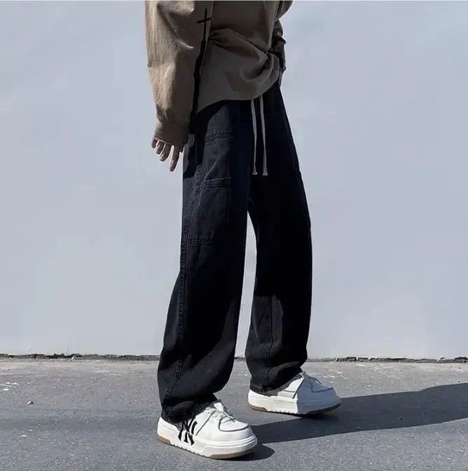 Japanese Brand Loose straight leg wide leg casual jeans Size US 34 / EU 50 - 5 Thumbnail