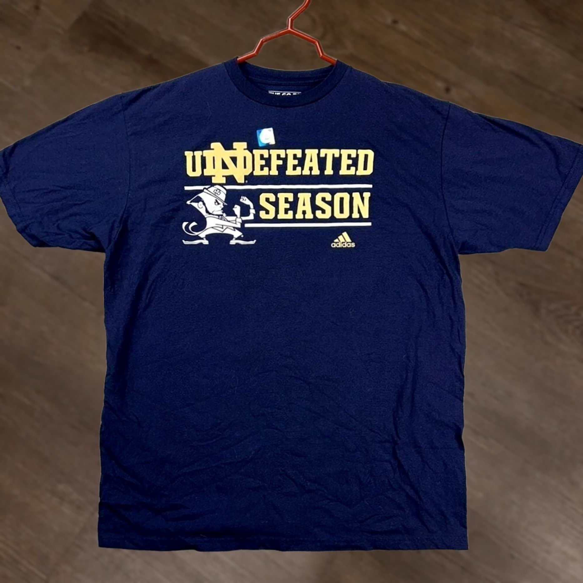 Adidas Adidas Notre Dame Fighting Irish T-Shirt Mens XL Navy Blue The Go-To Tee NEW Size US XL / EU 56 / 4 - 1 Thumbnail