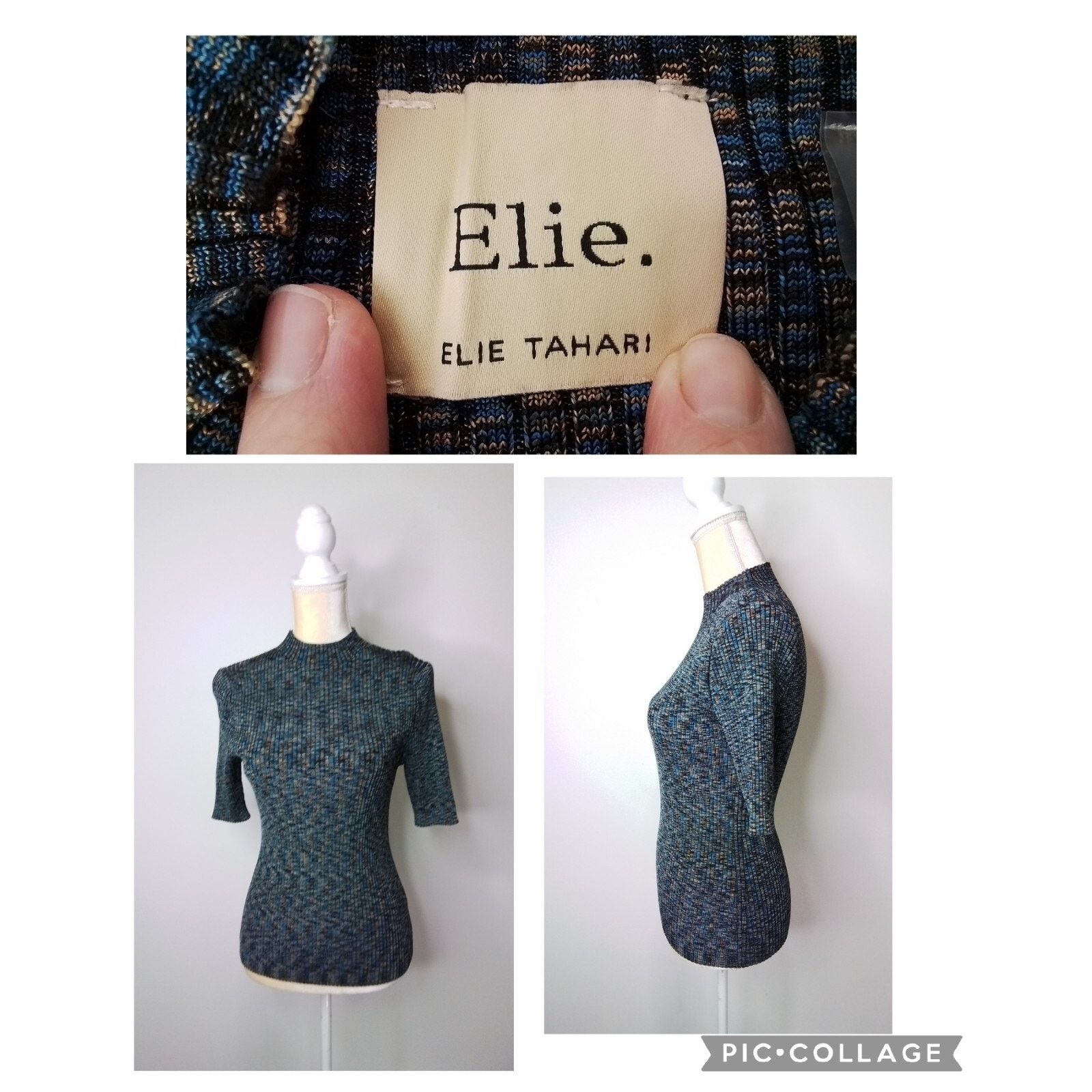 Elie Tahari Top Women's Medium Rib Sweater, Women's