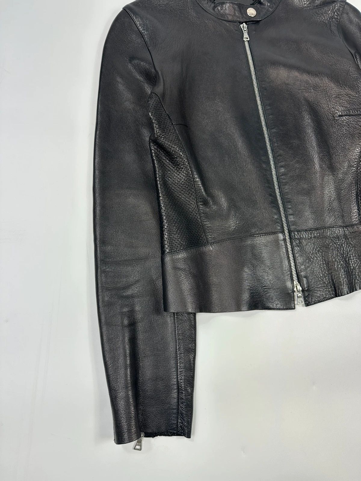 Prada Prada Milano FW1999 Black Perforated Leather Jacket Size S / US 4 / IT 40 - 5 Thumbnail