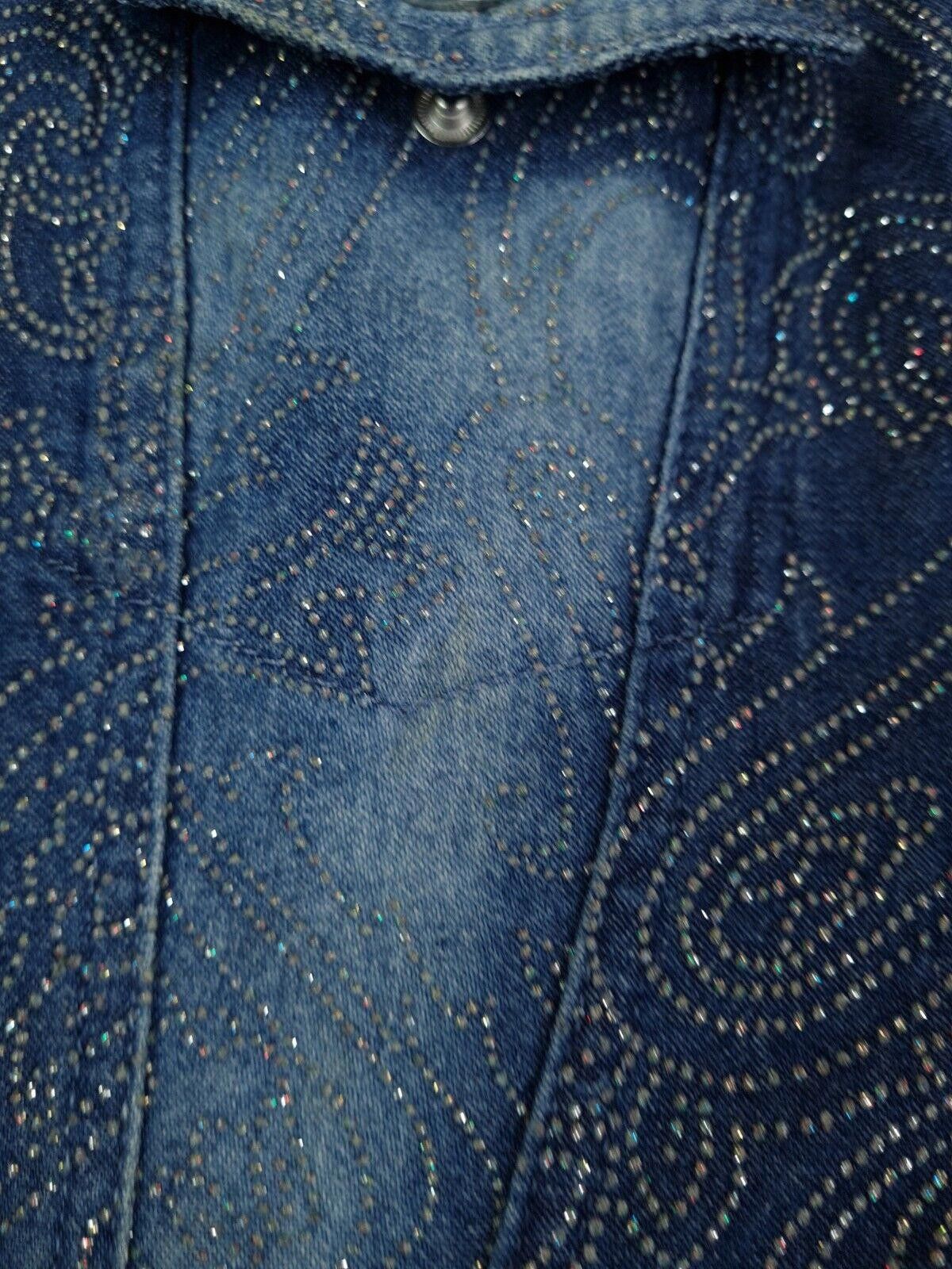 Versace Jeans Couture Versace Jeans Jacket Size Small Denim Sparkle Vtg Size S / US 4 / IT 40 - 5 Thumbnail