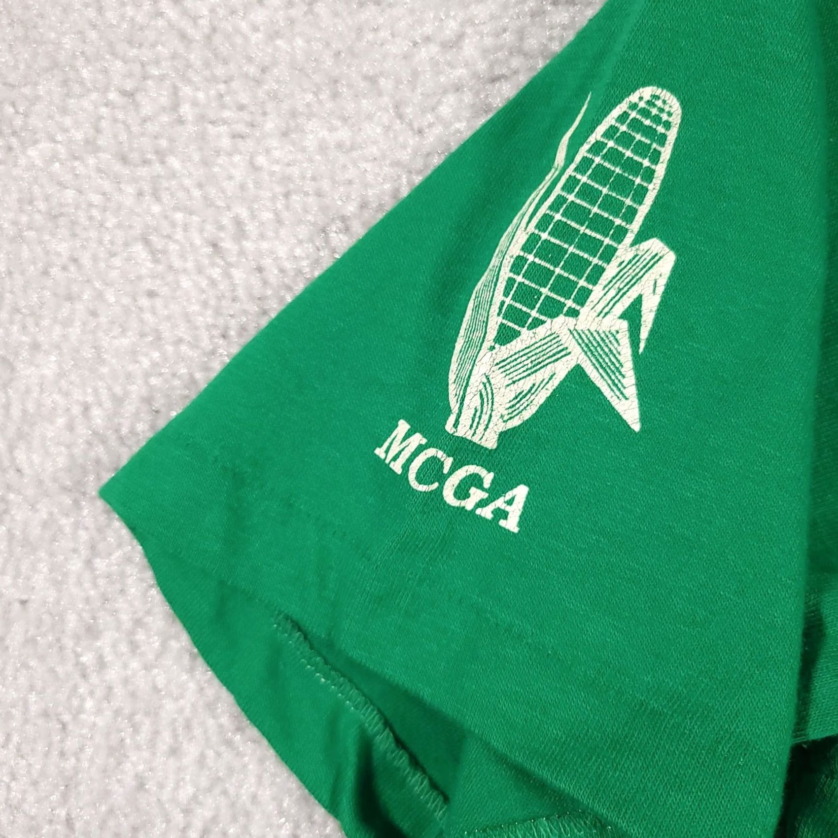 Vintage VINTAGE Polo Shirt Mens L Green Missouri Corn Growers Century Place Polo Shirt Rugby Shirt 1980s Short Sleeve Cotton Size US L / EU 52-54 / 3 - 7 Thumbnail