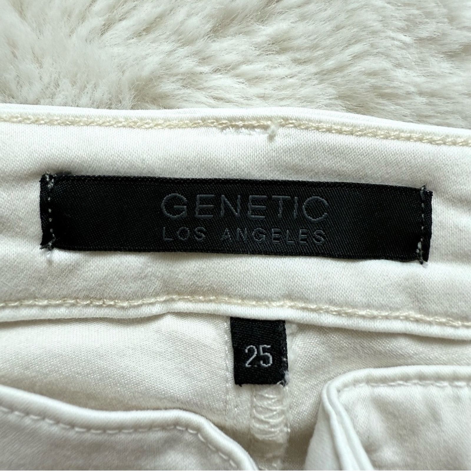 Genetic Denim Genetic Los Angeles women skinny ivory jeans size 25 Size 25" / US 0 / IT 36 - 3 Thumbnail