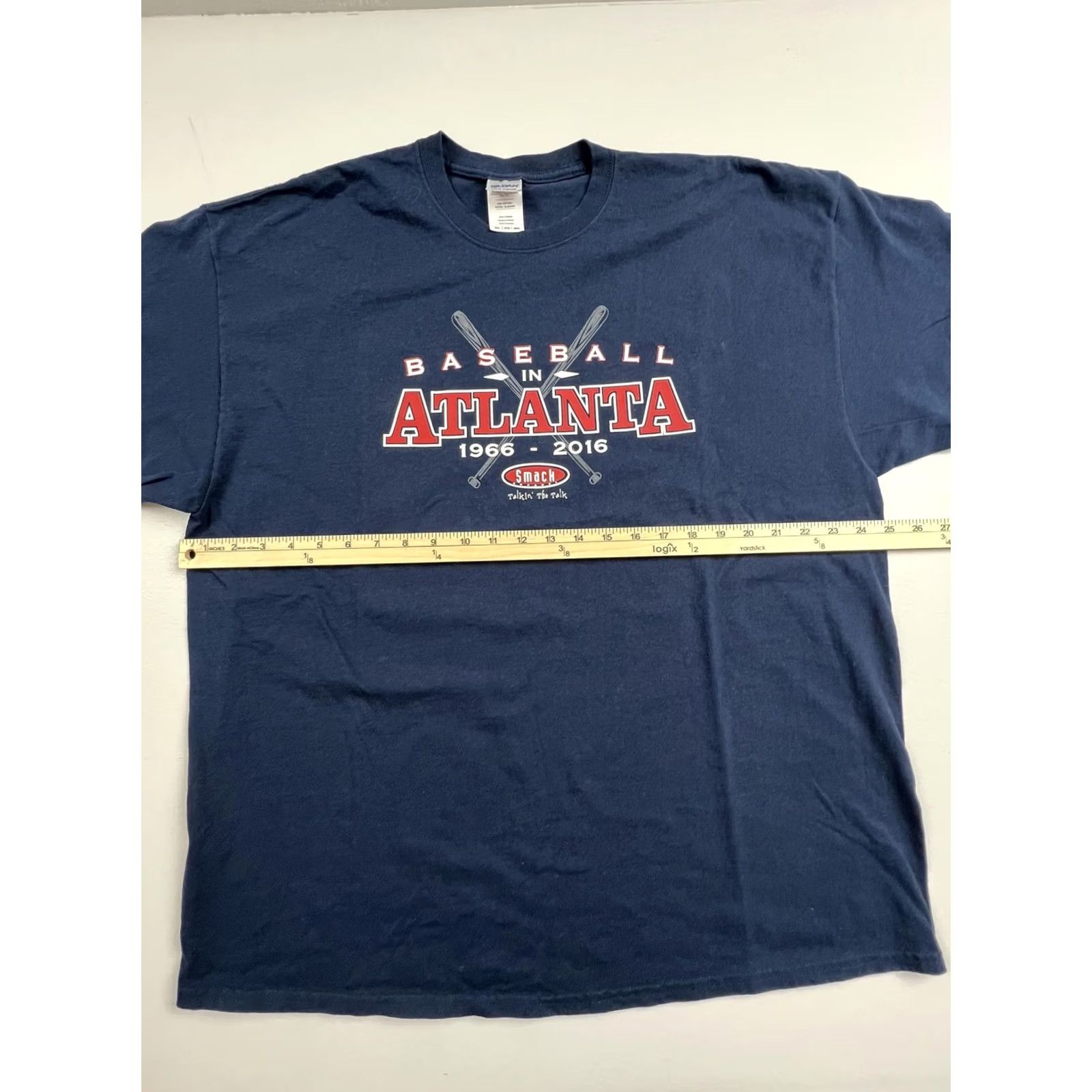 Gildan Gildan Baseball In Atlanta Shirt Mens 2XL Blue 1966-2016 Smack Graphic Tee Size US XXL / EU 58 / 5 - 4 Thumbnail