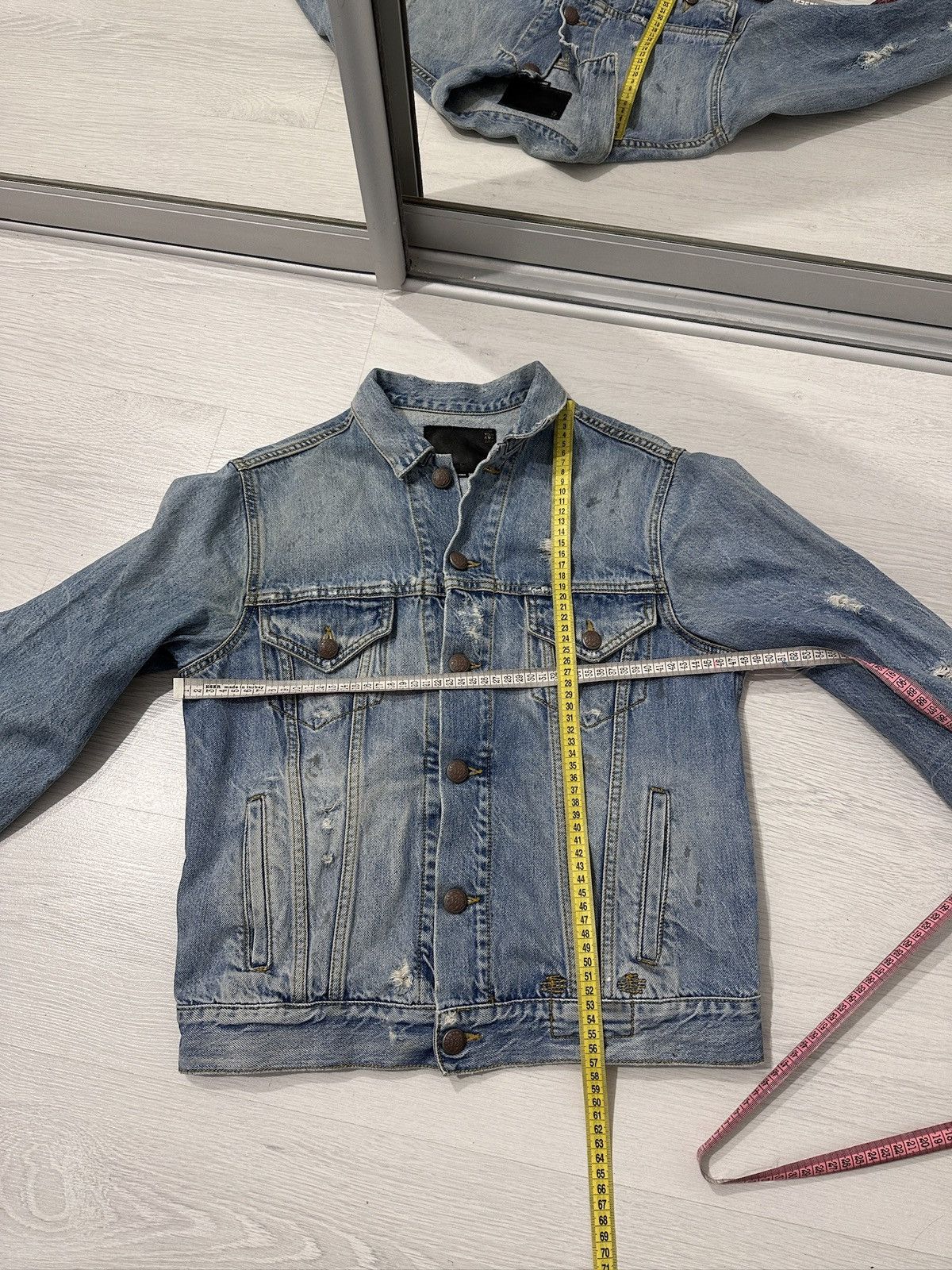 R13 R13 Sky Trucker Distressed Denim Holly Wash Women’s XS Size XS / US 0-2 / IT 36-38 - 16 Thumbnail