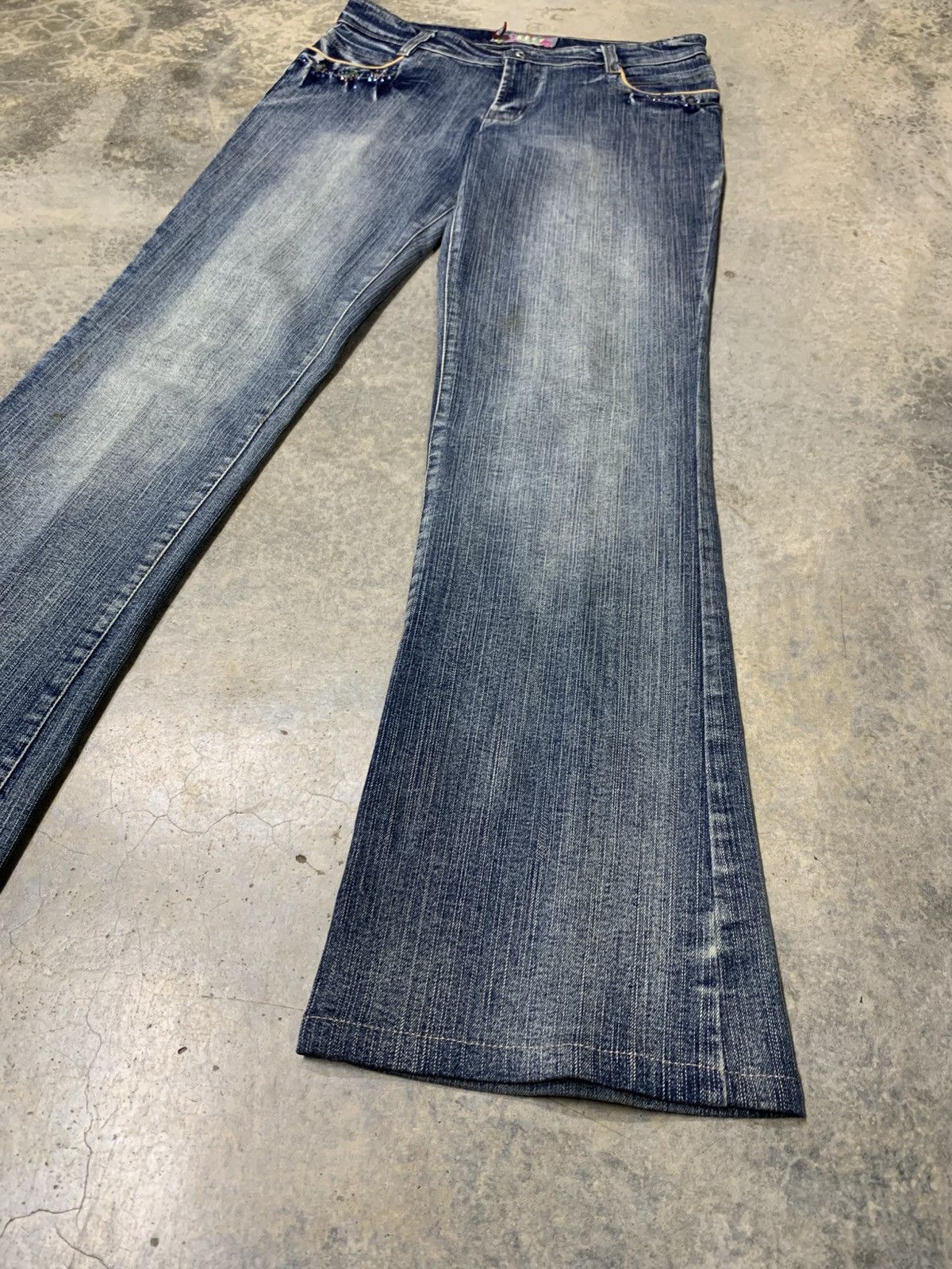 Japanese Brand × Vintage Flare denim X.F.Y.Y jean nice design Size 29" - 3 Thumbnail