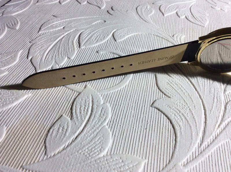 Designer Unknown gold dial black leather strap watch Size ONE SIZE - 8 Thumbnail