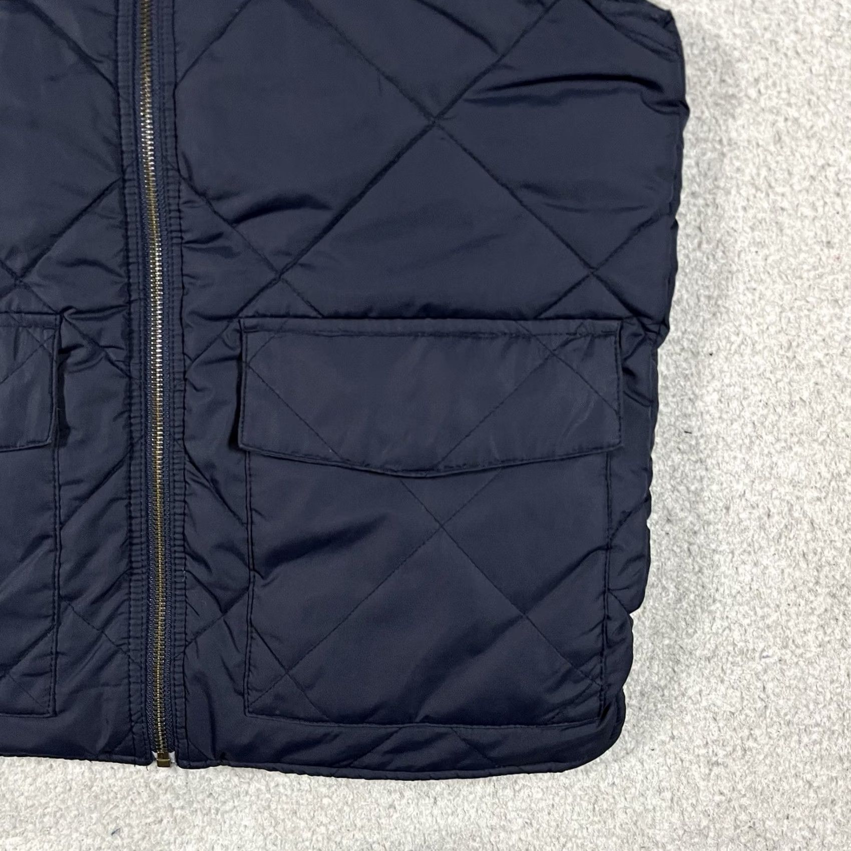 J.Crew J.CREW Vest Mens S Blue Diamond Quilted Reversible Full Zip Thinsulate Winter Fall Spring Insulated Pockets Outdoors Classic Preppy Size US S / EU 44-46 / 1 - 3 Thumbnail